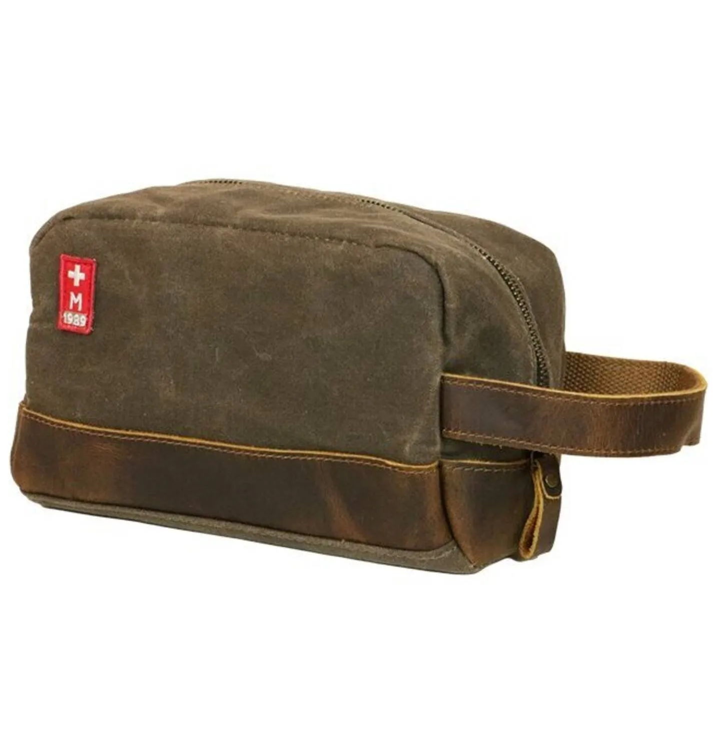 #1 Borsa da toilette cerato da tessuto per tende dell'esercito