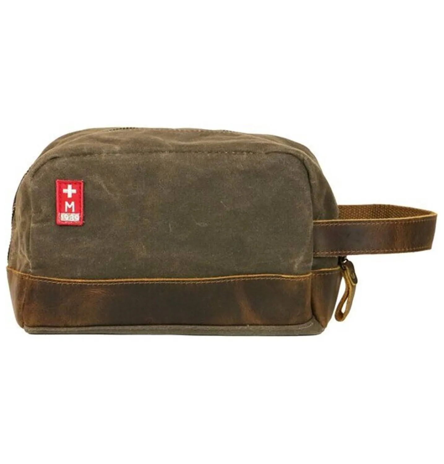 #1 Borsa da toilette cerato da tessuto per tende dell'esercito