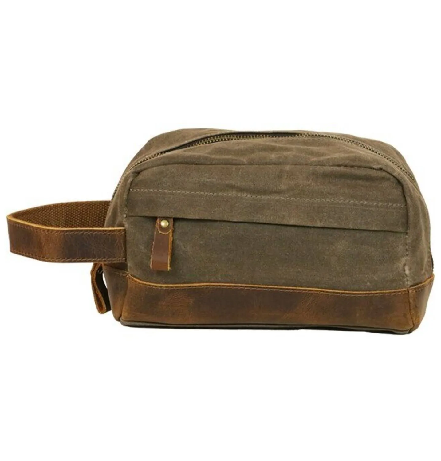 #1 Borsa da toilette cerato da tessuto per tende dell'esercito