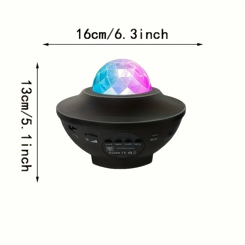 1pc Proiettore Luce notturna stellata Luce stellare lunare con altoparlante musicale, Luci per feste con telecomando che cambian