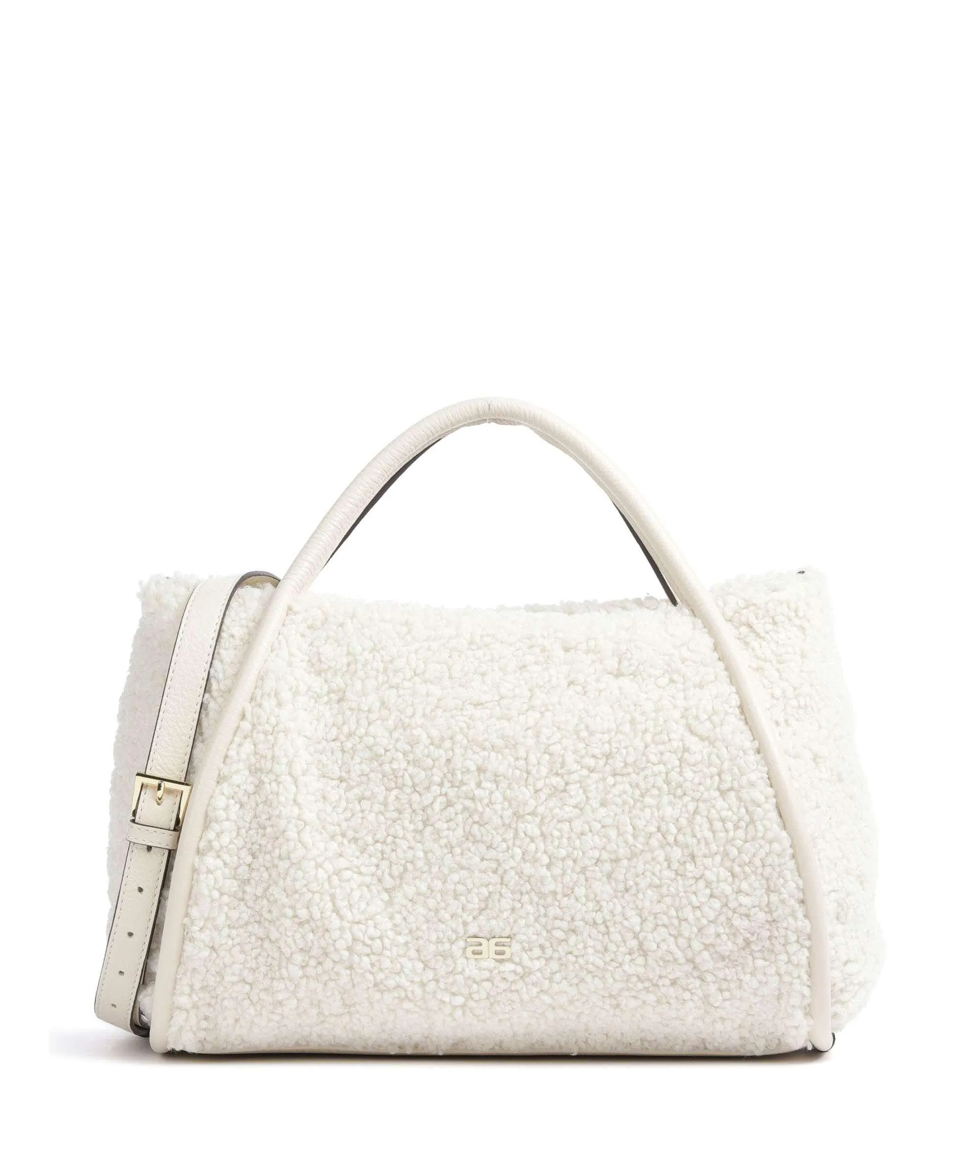  Abro Artico Willow Borsa a mano pelliccia, pelle di vacchetta grana avorio  