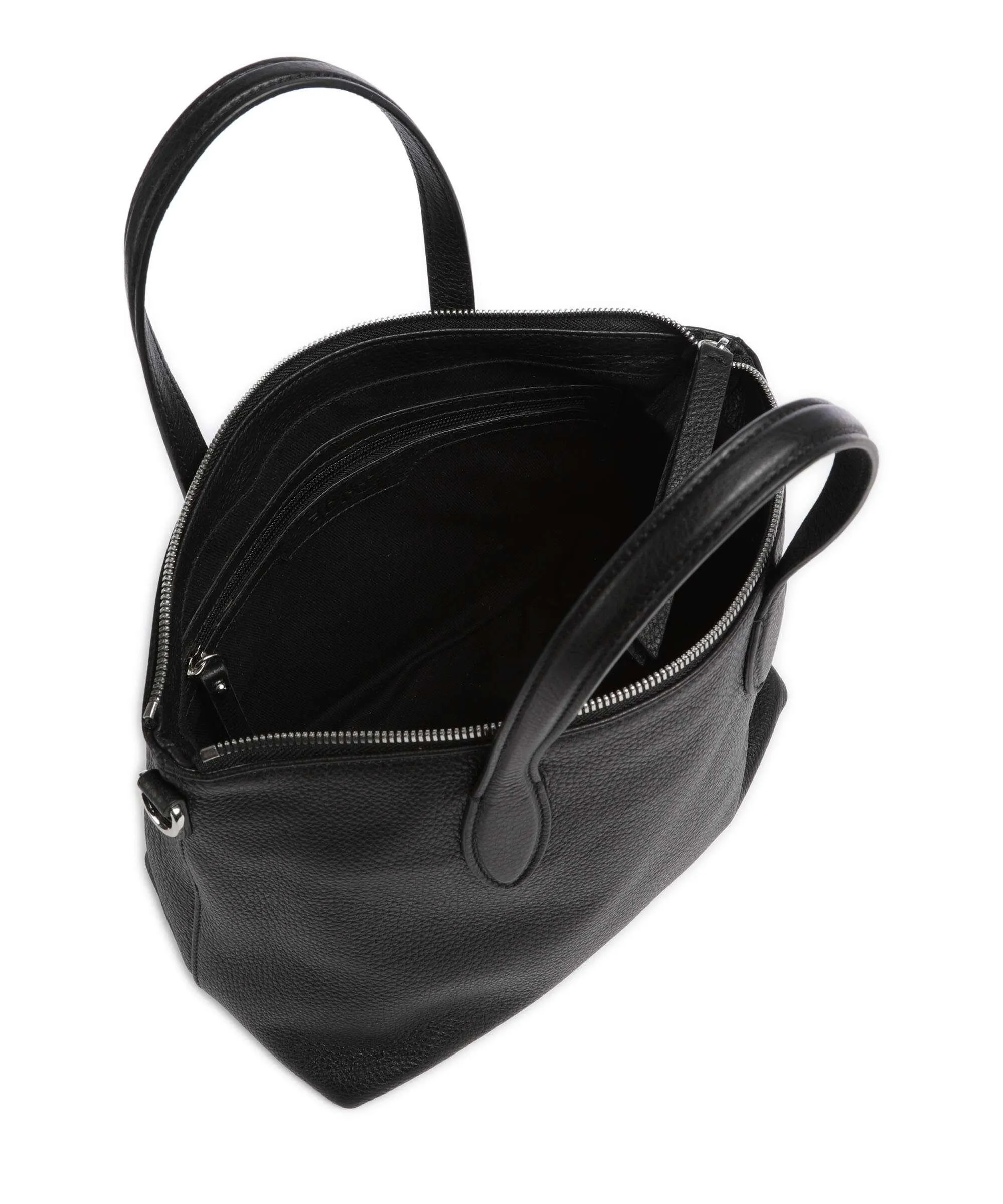  Abro Dalia Clivia Borsa a mano pelle di vacchetta grana nero  