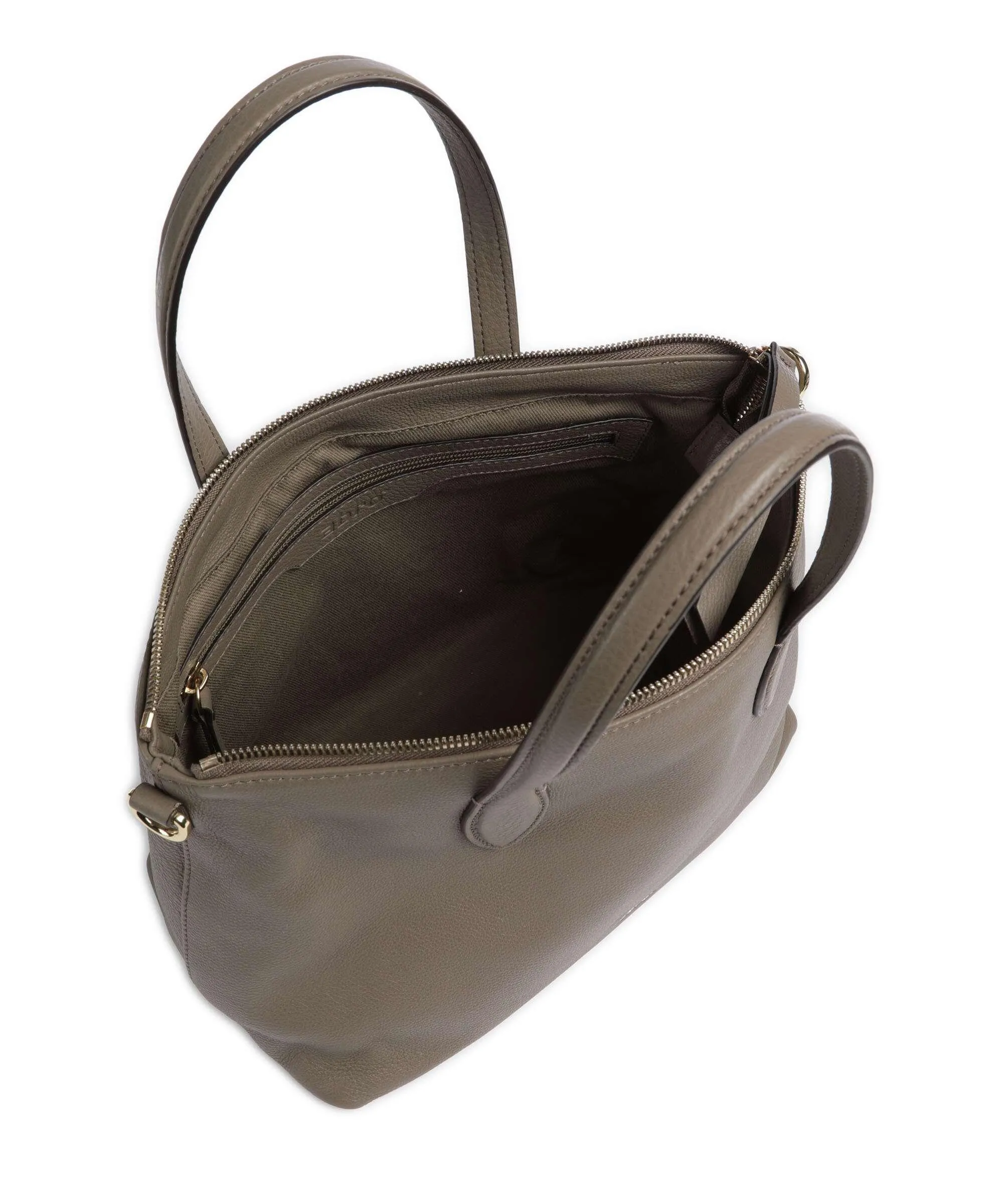  Abro Dalia Clivia Borsa a mano pelle di vacchetta grana taupe  