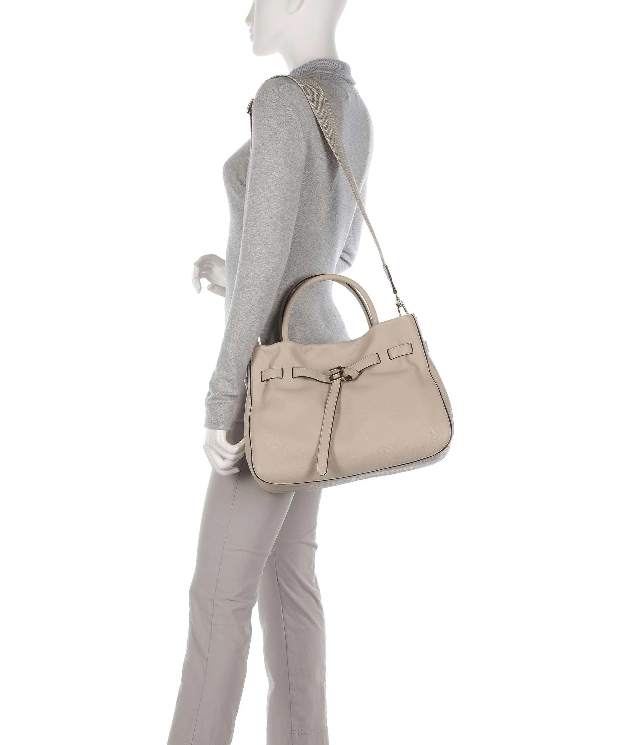  Abro Dalia Jil Borsa a mano pelle di vacchetta grana beige  