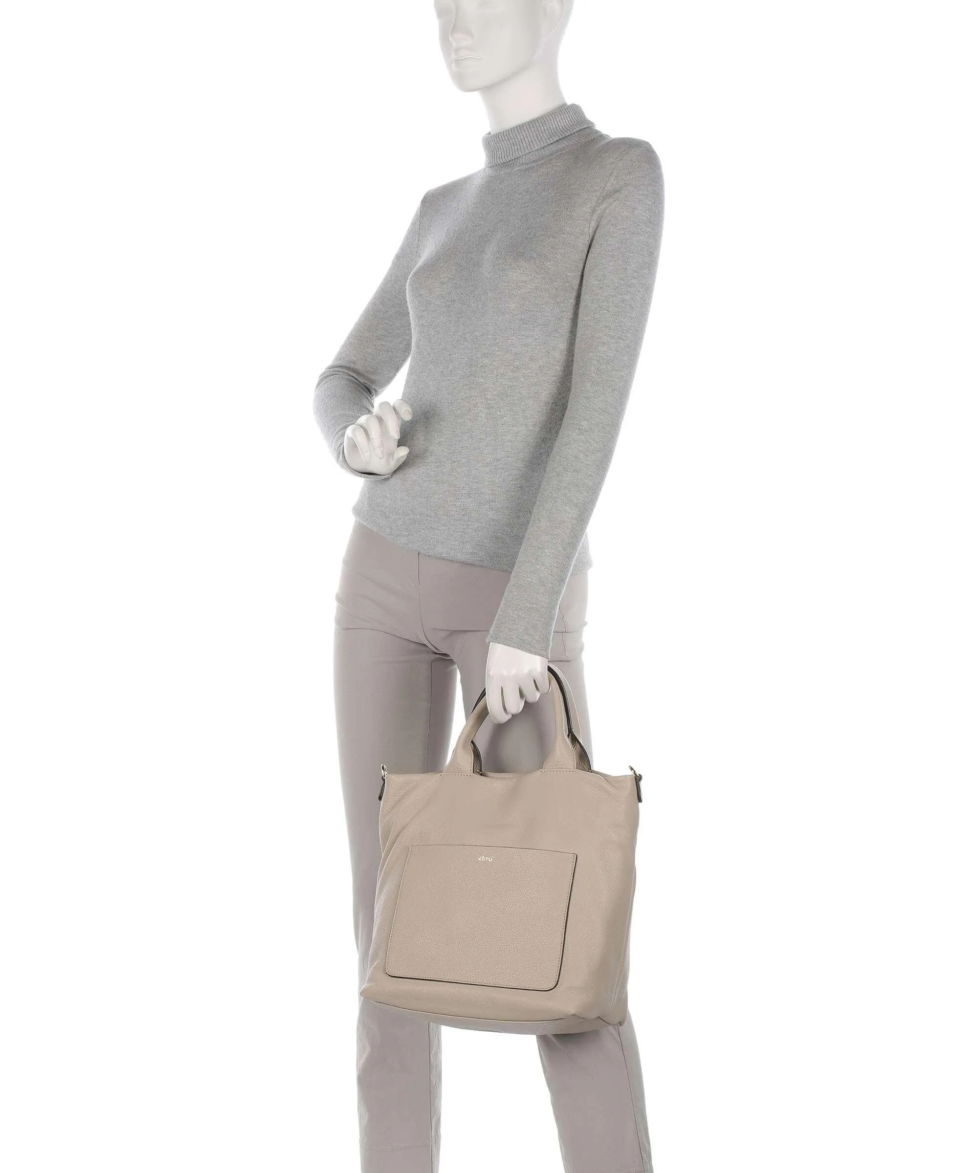  Abro Dalia Raquel Borsa a mano pelle di vacchetta grana beige  