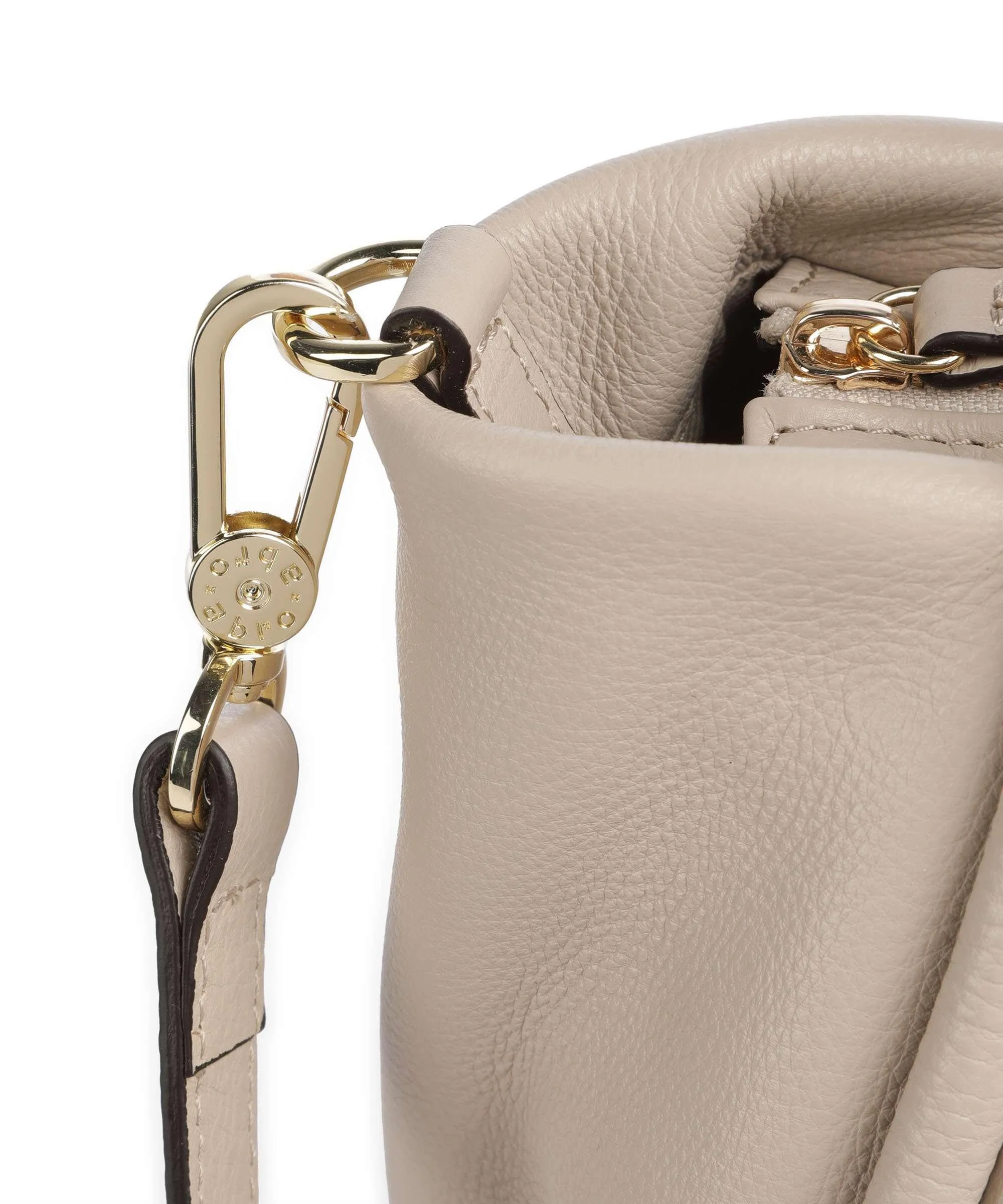  Abro Dalia Willow Borsa a mano pelle di vacchetta grana beige  