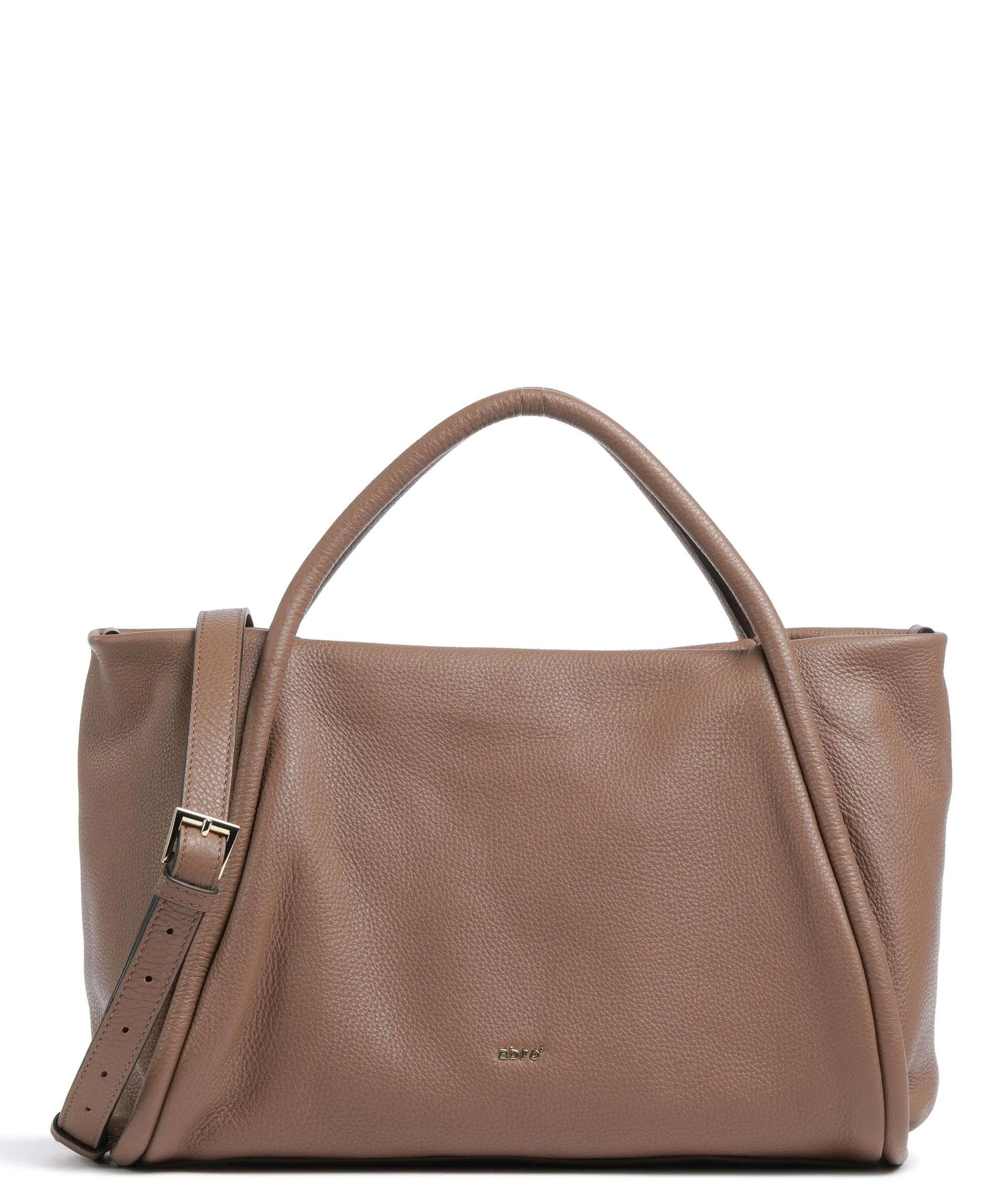  Abro Dalia Willow Borsa a mano pelle di vacchetta grana marrone  