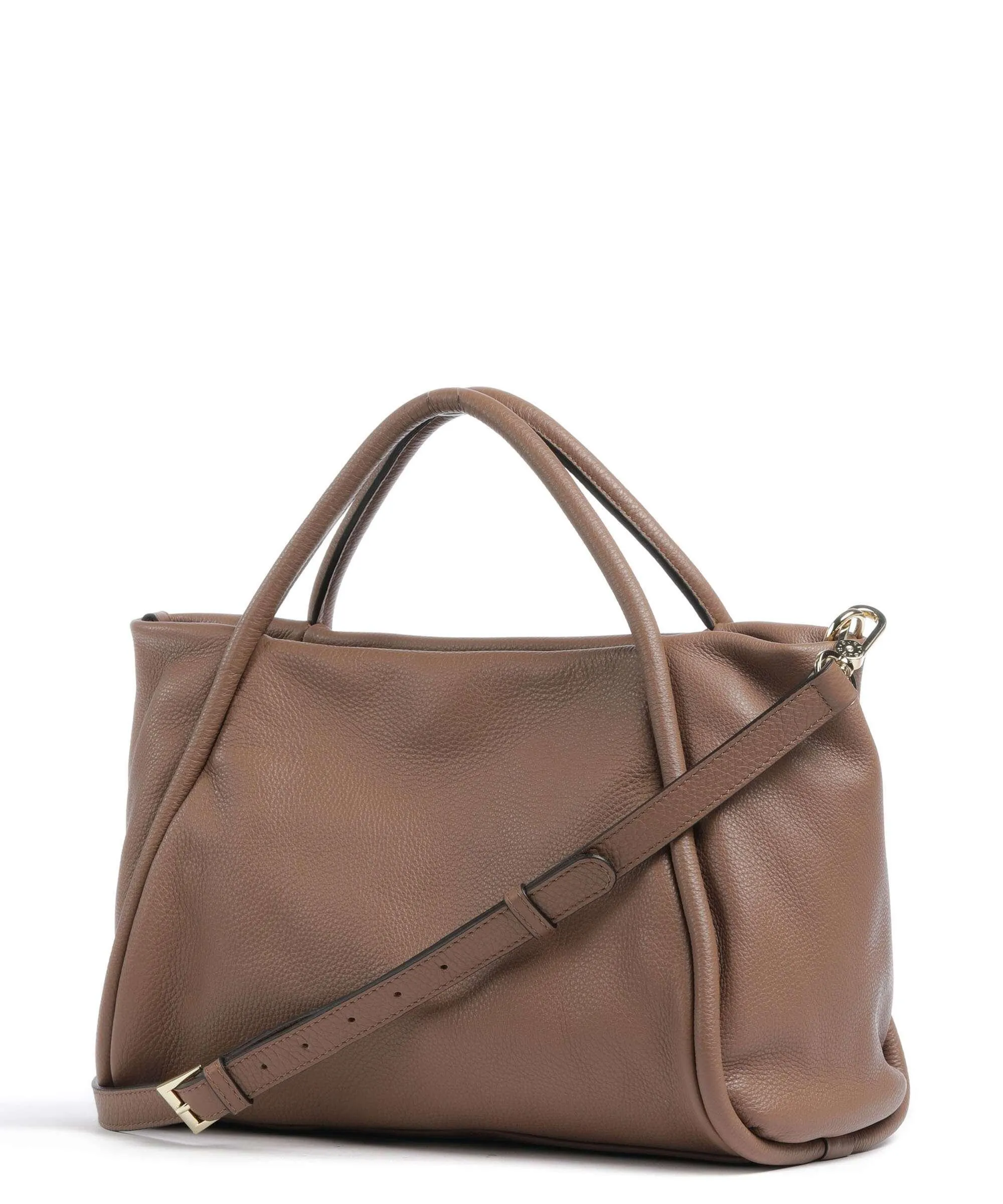  Abro Dalia Willow Borsa a mano pelle di vacchetta grana marrone  