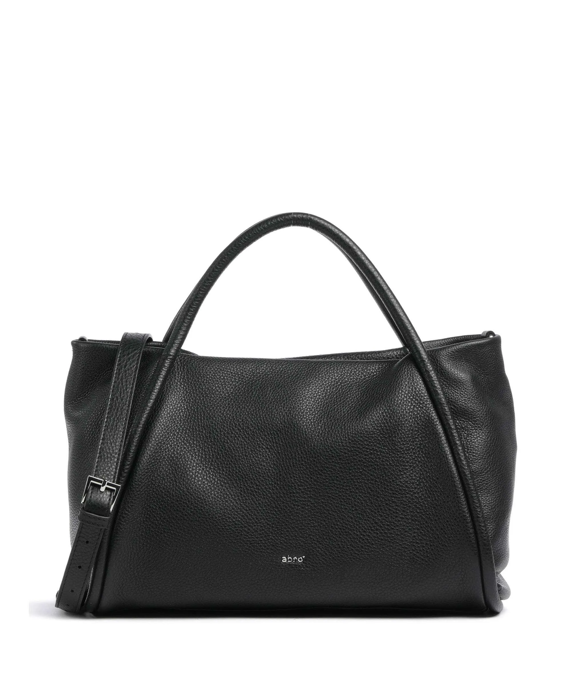  Abro Dalia Willow Borsa a mano pelle di vacchetta grana nero  