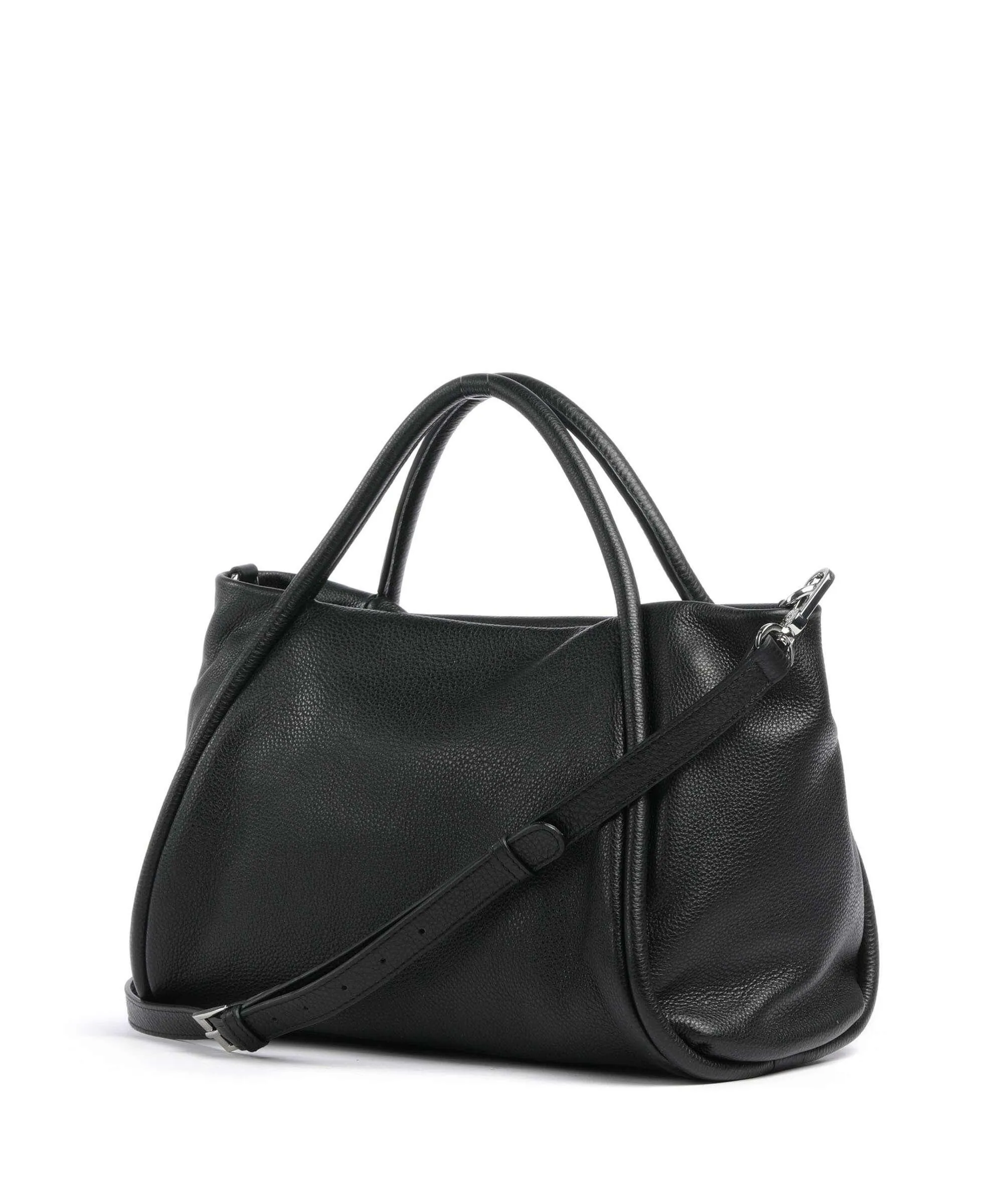  Abro Dalia Willow Borsa a mano pelle di vacchetta grana nero  