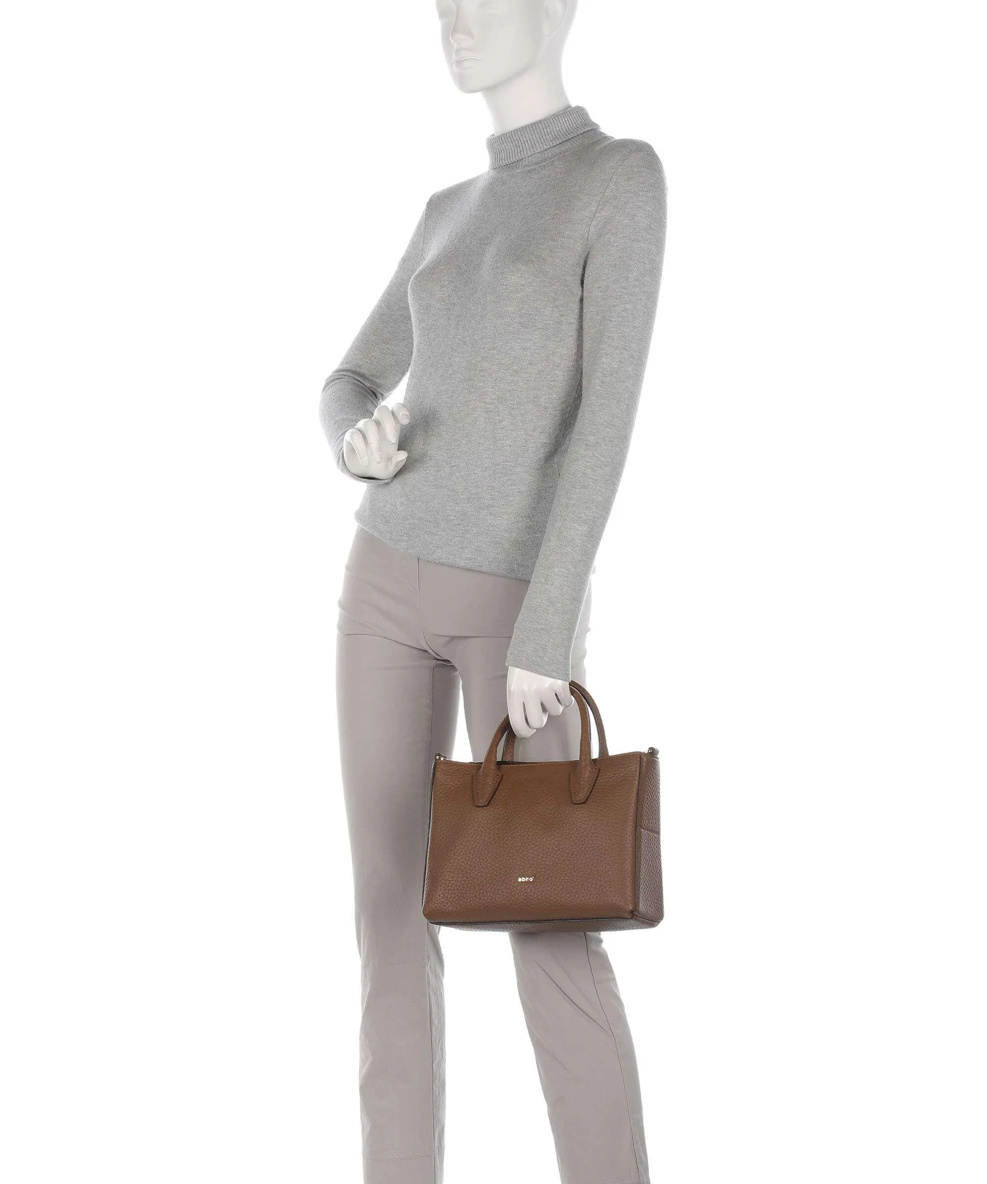  Abro Ranger Smith X-Bag Borsa a mano pelle di vacchetta grana marrone  