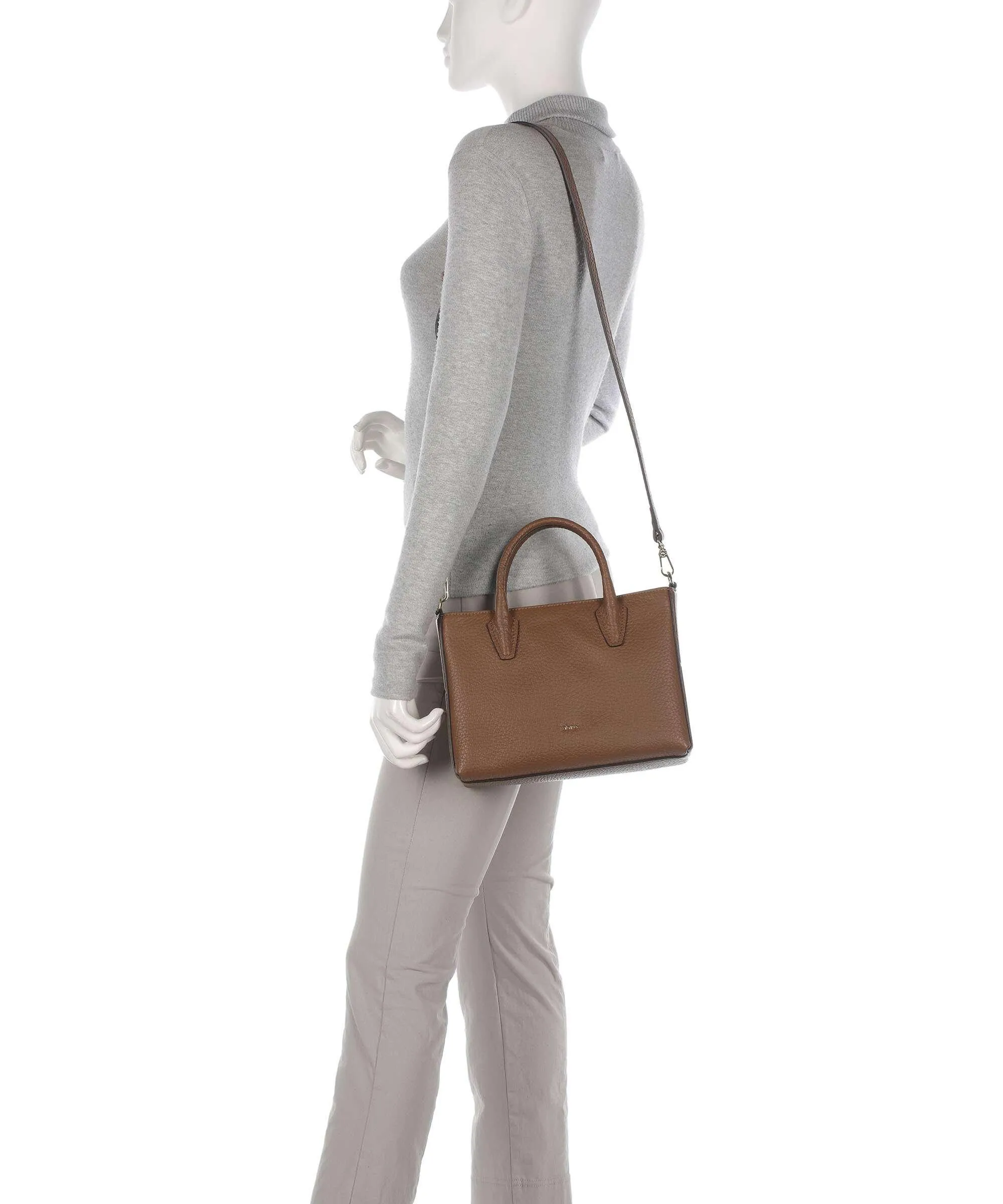  Abro Ranger Smith X-Bag Borsa a mano pelle di vacchetta grana marrone  