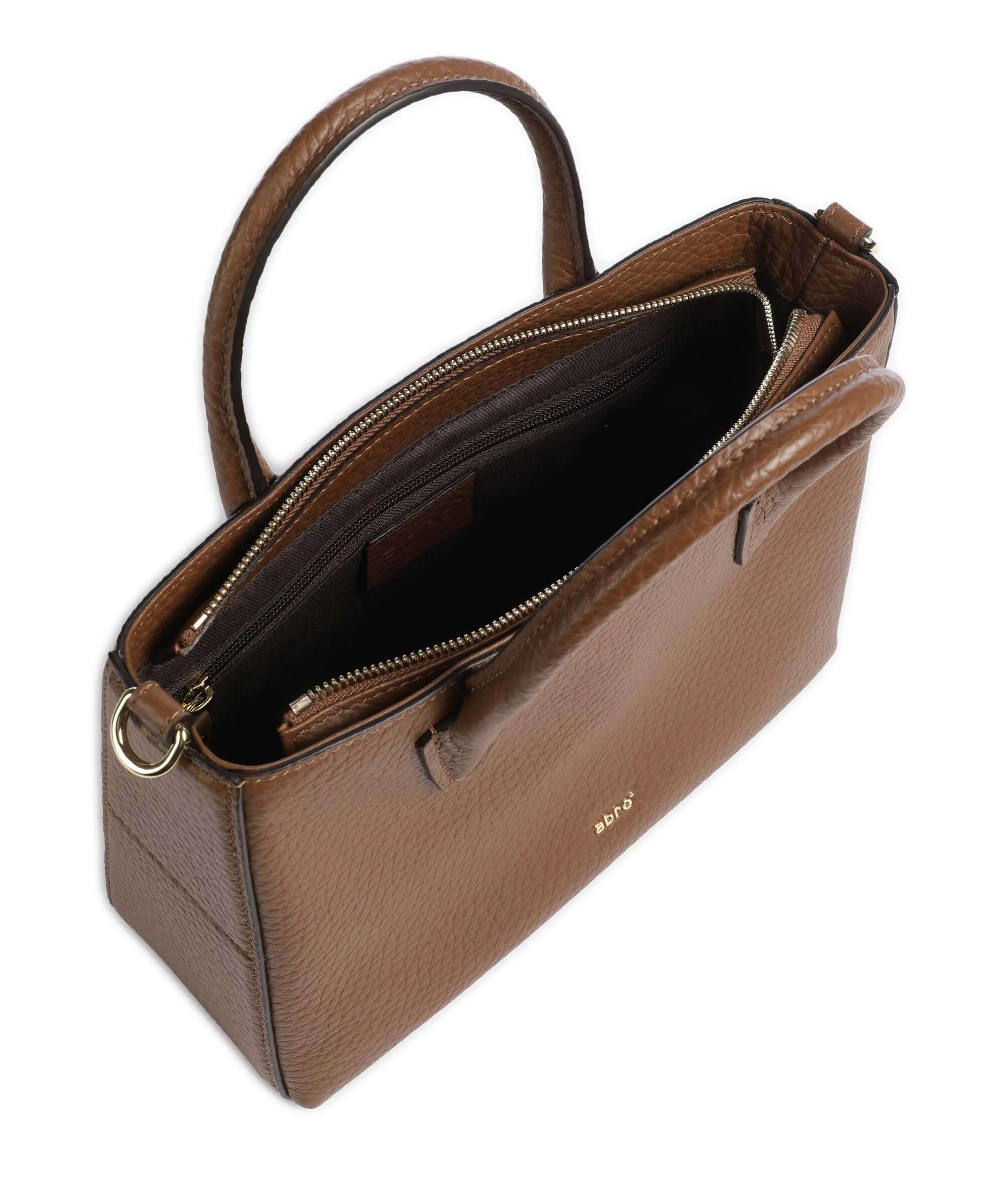  Abro Ranger Smith X-Bag Borsa a mano pelle di vacchetta grana marrone  