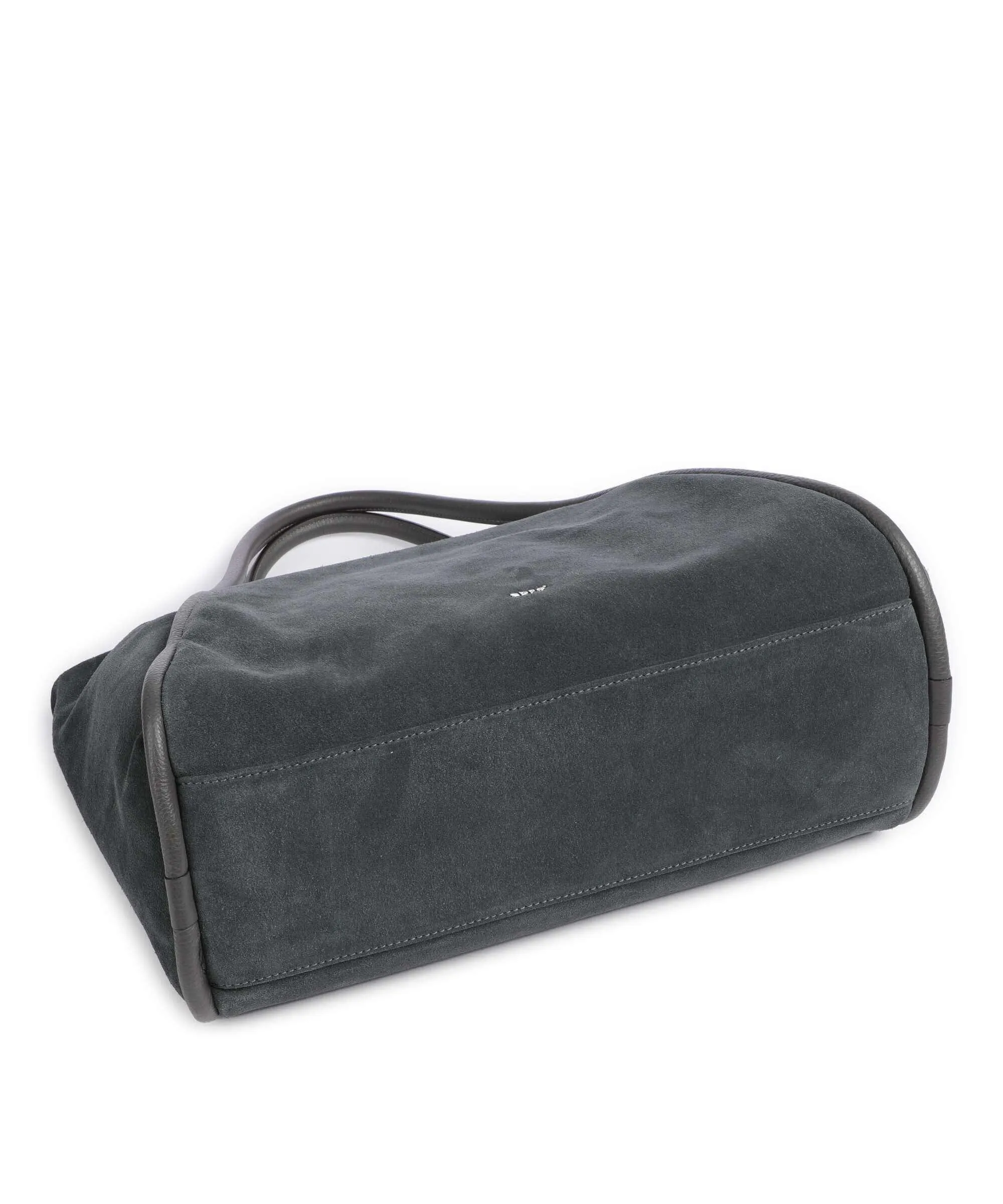  Abro Suede Willow Borsa a mano pelle bovina ruvida grigio scuro  