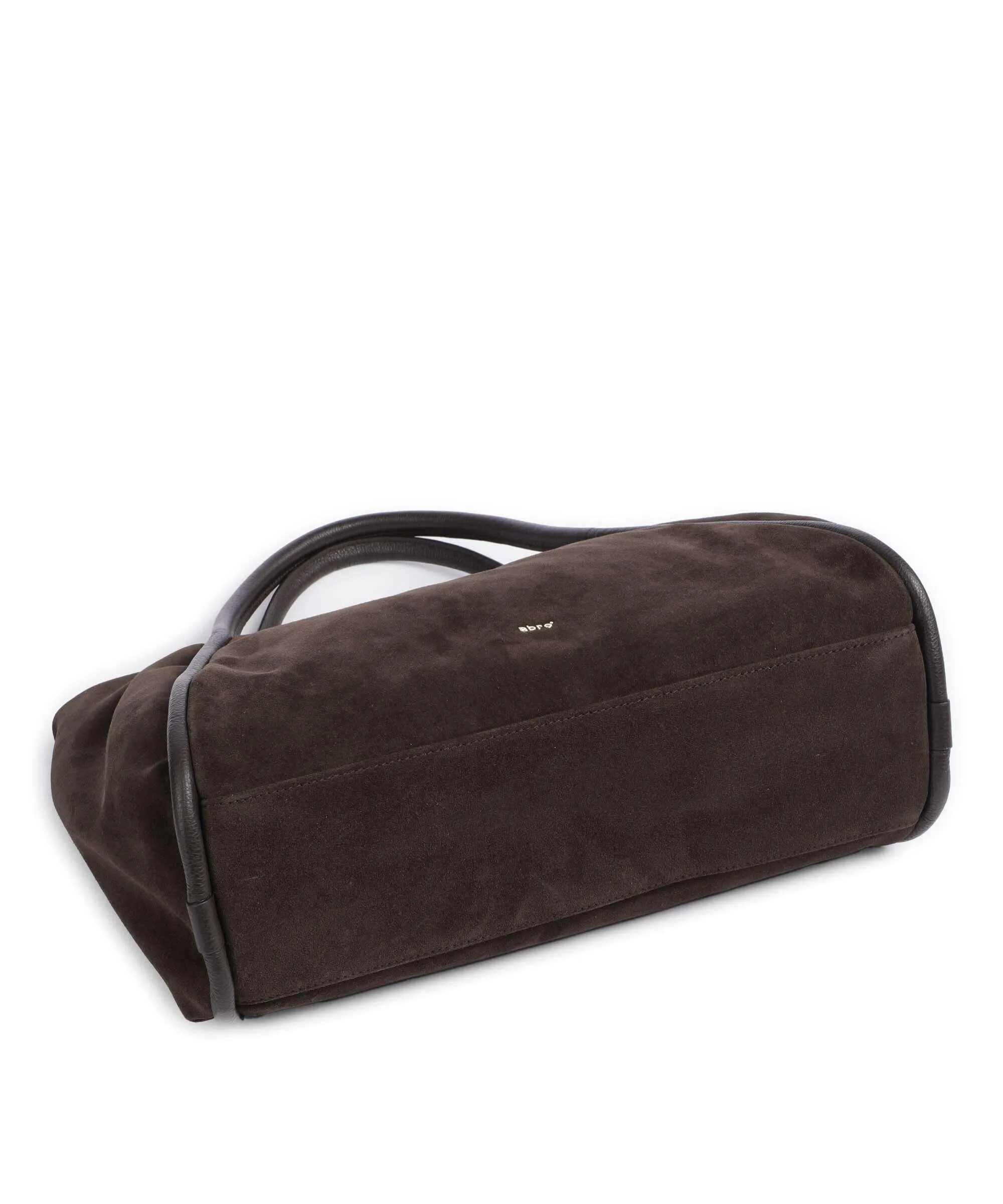  Abro Suede Willow Borsa a mano pelle bovina ruvida marrone scuro  