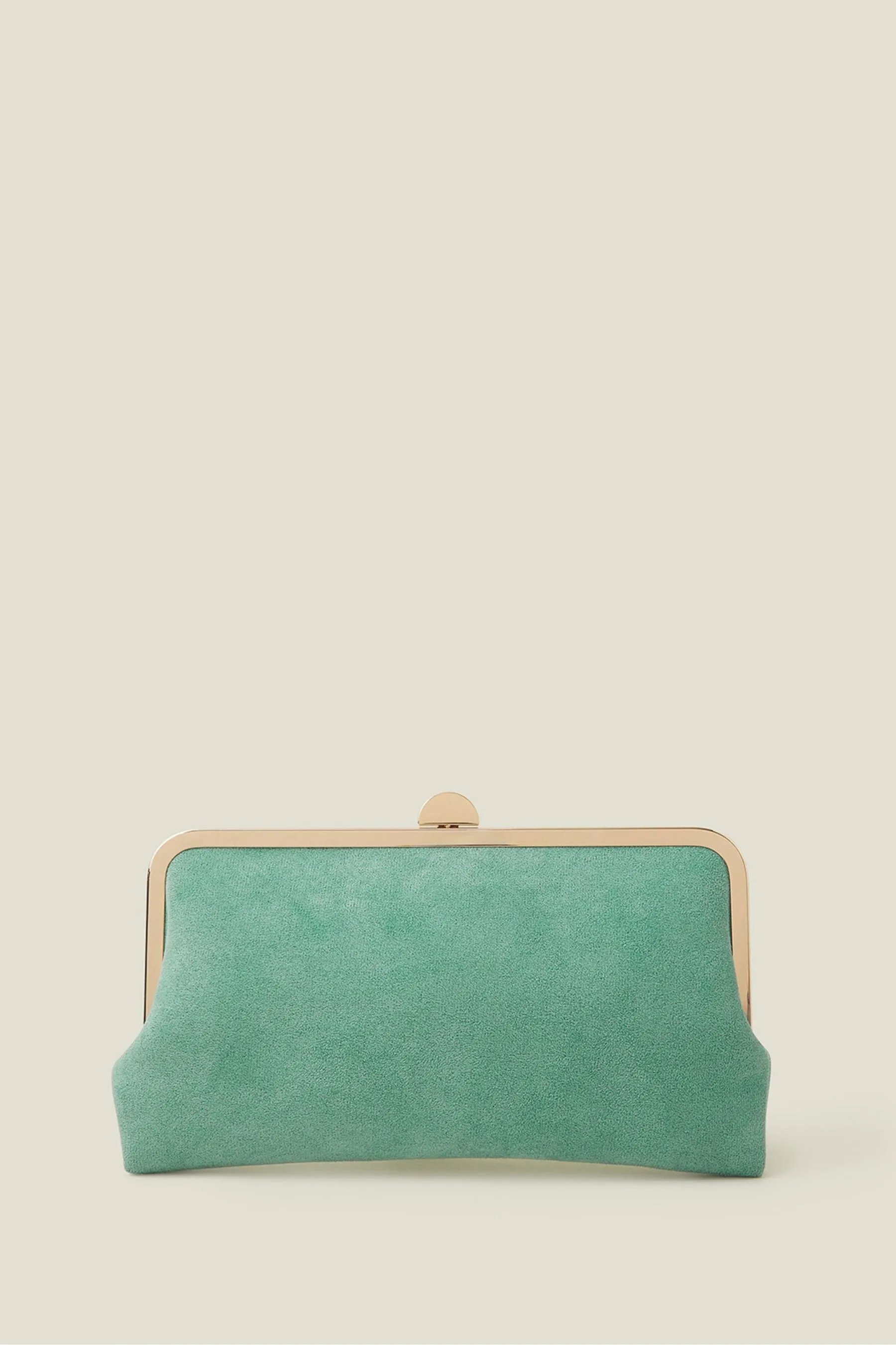 Accessorize - Borsa pochette curva in camoscio sintetico con clip