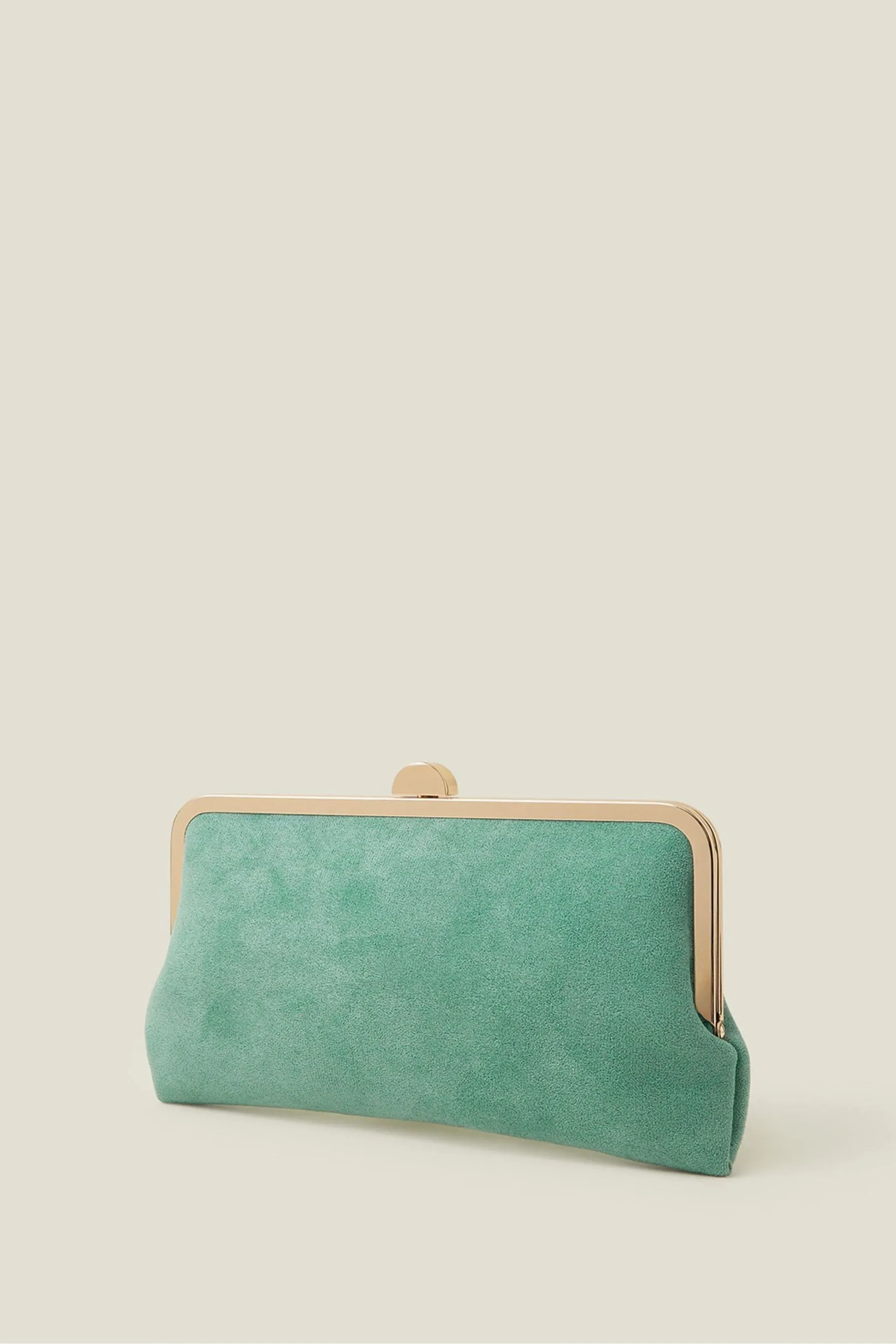 Accessorize - Borsa pochette curva in camoscio sintetico con clip
