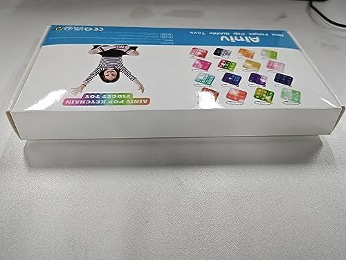 Ainiv 32PC Mini Pop Push It Fidget Toy Portachiavi,Colorato Silicone Spremere Pop Bubble Giocattoli Sensoriali Bulk,Poppet Bubbl