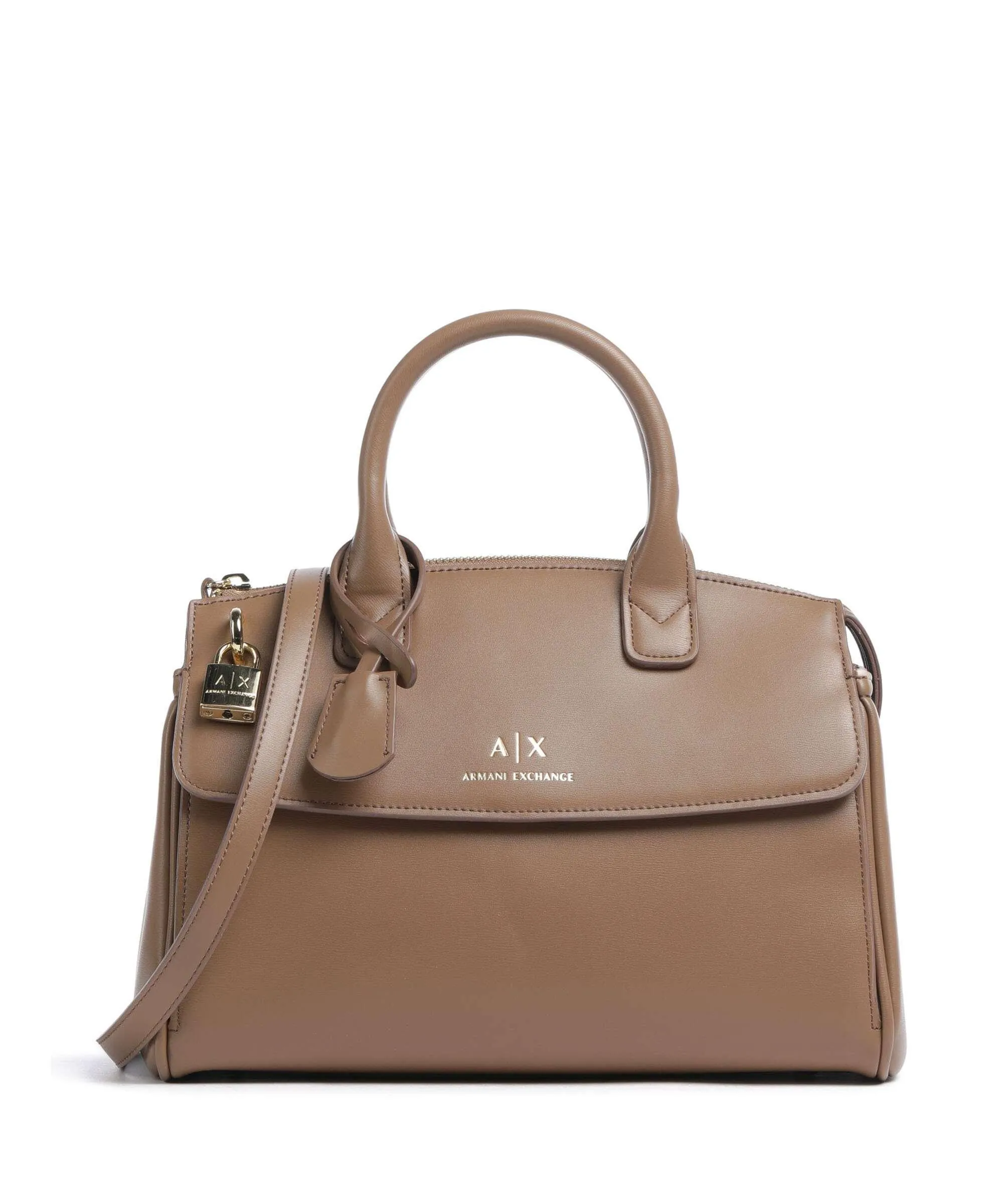  Armani Exchange Jane Borsa a mano pelle sintetica marrone chiaro  