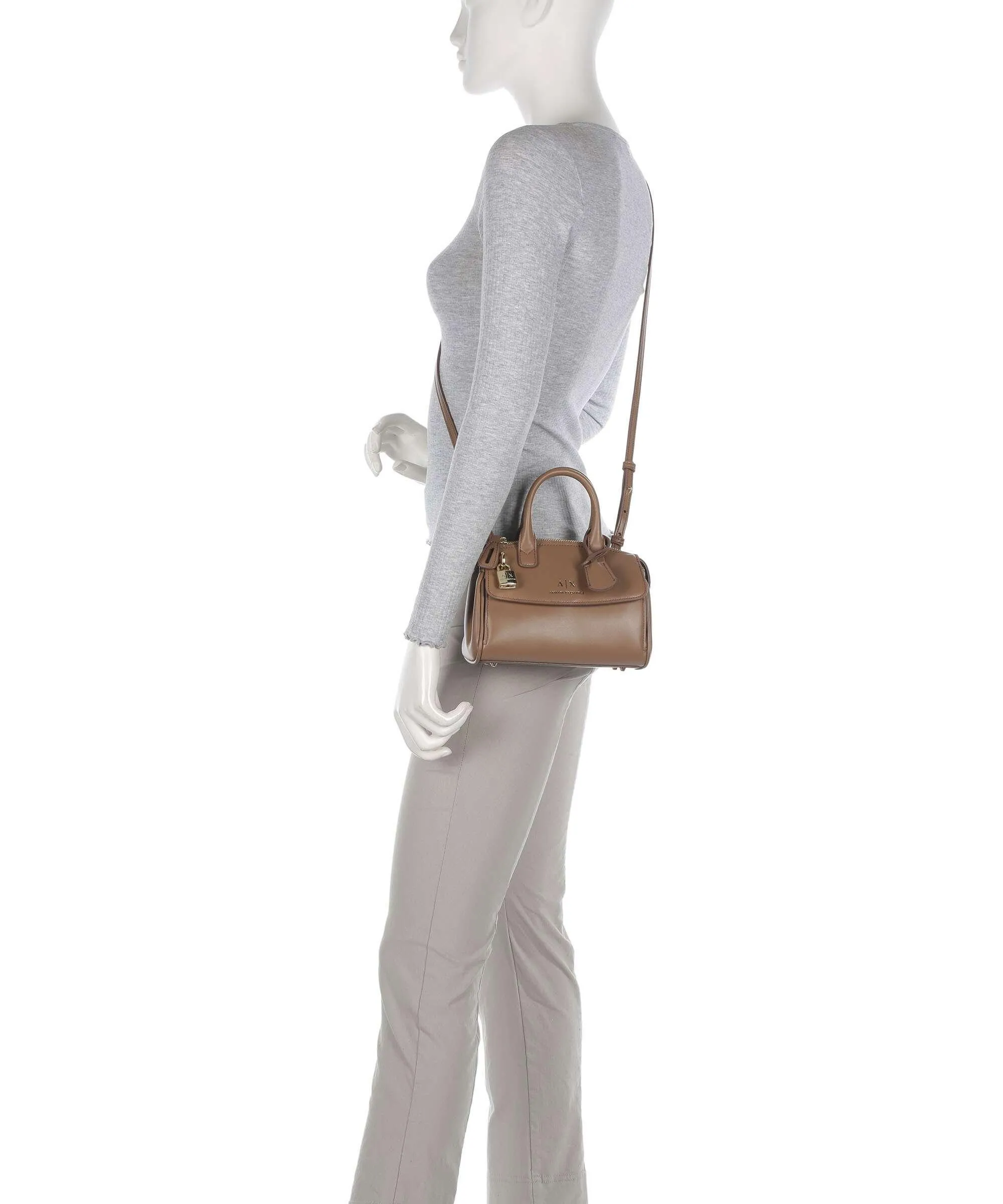  Armani Exchange Jane Borsa a mano pelle sintetica marrone  