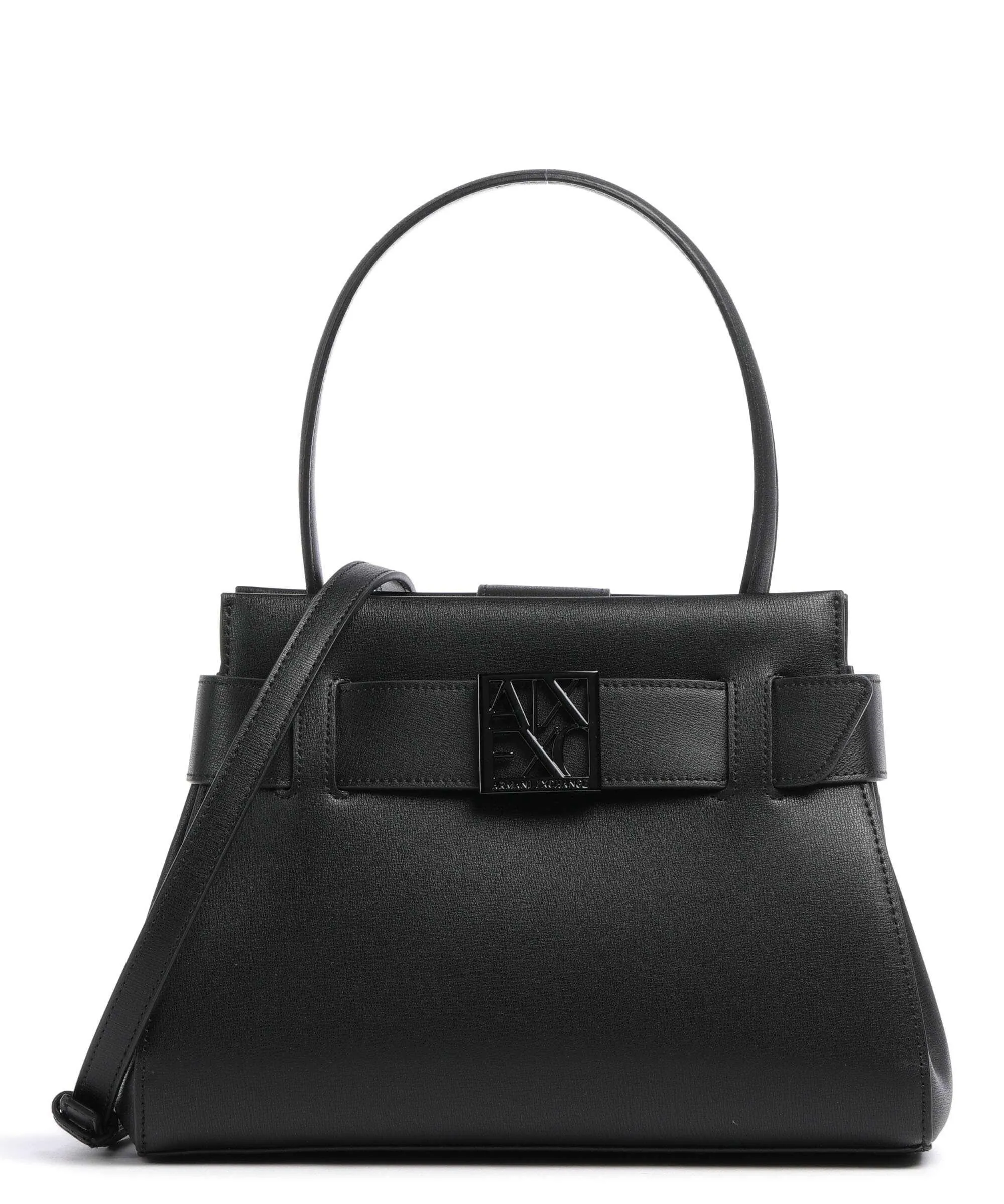  Armani Exchange Susie S Borsa a mano pelle sintetica nero  
