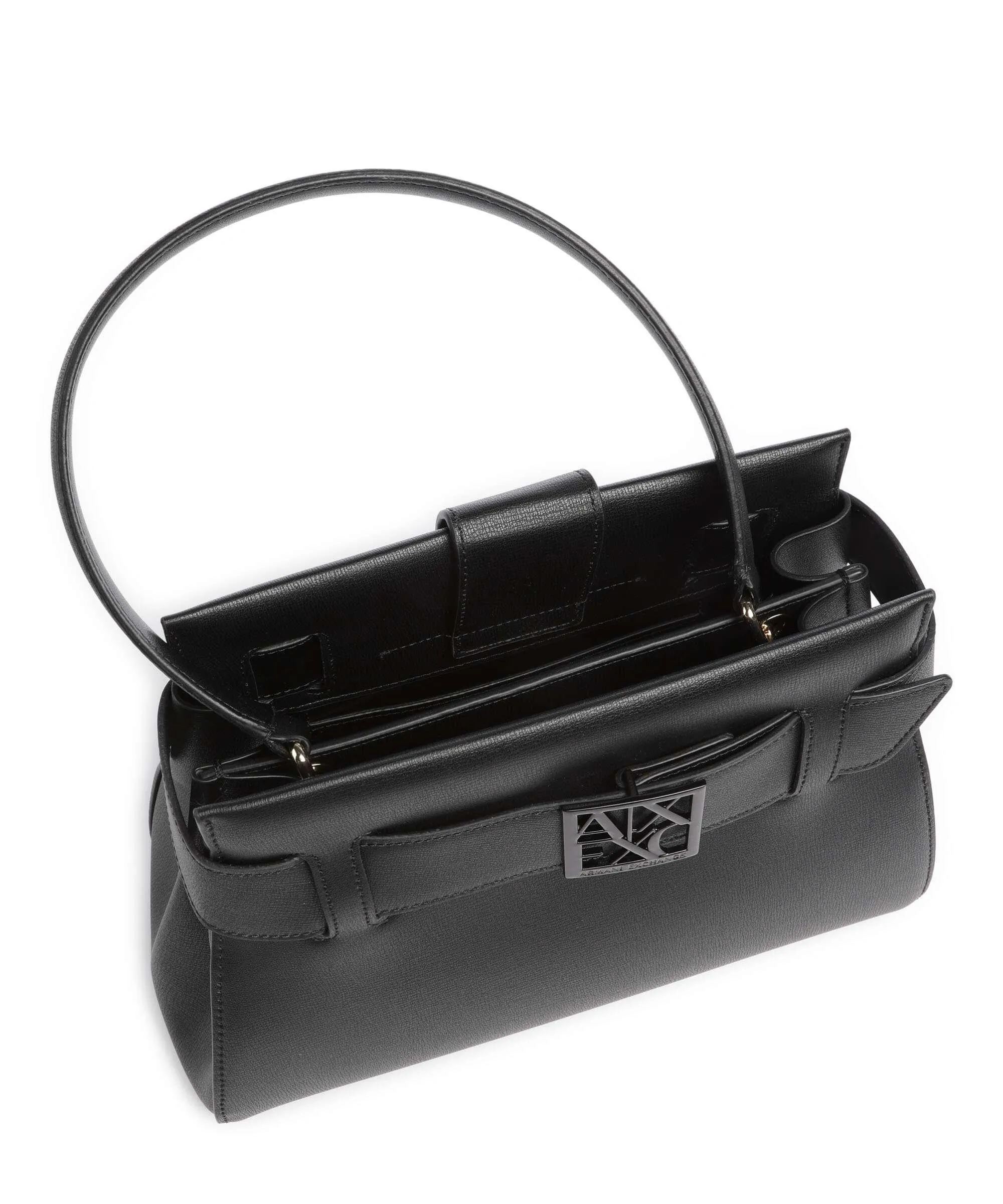  Armani Exchange Susie S Borsa a mano pelle sintetica nero  