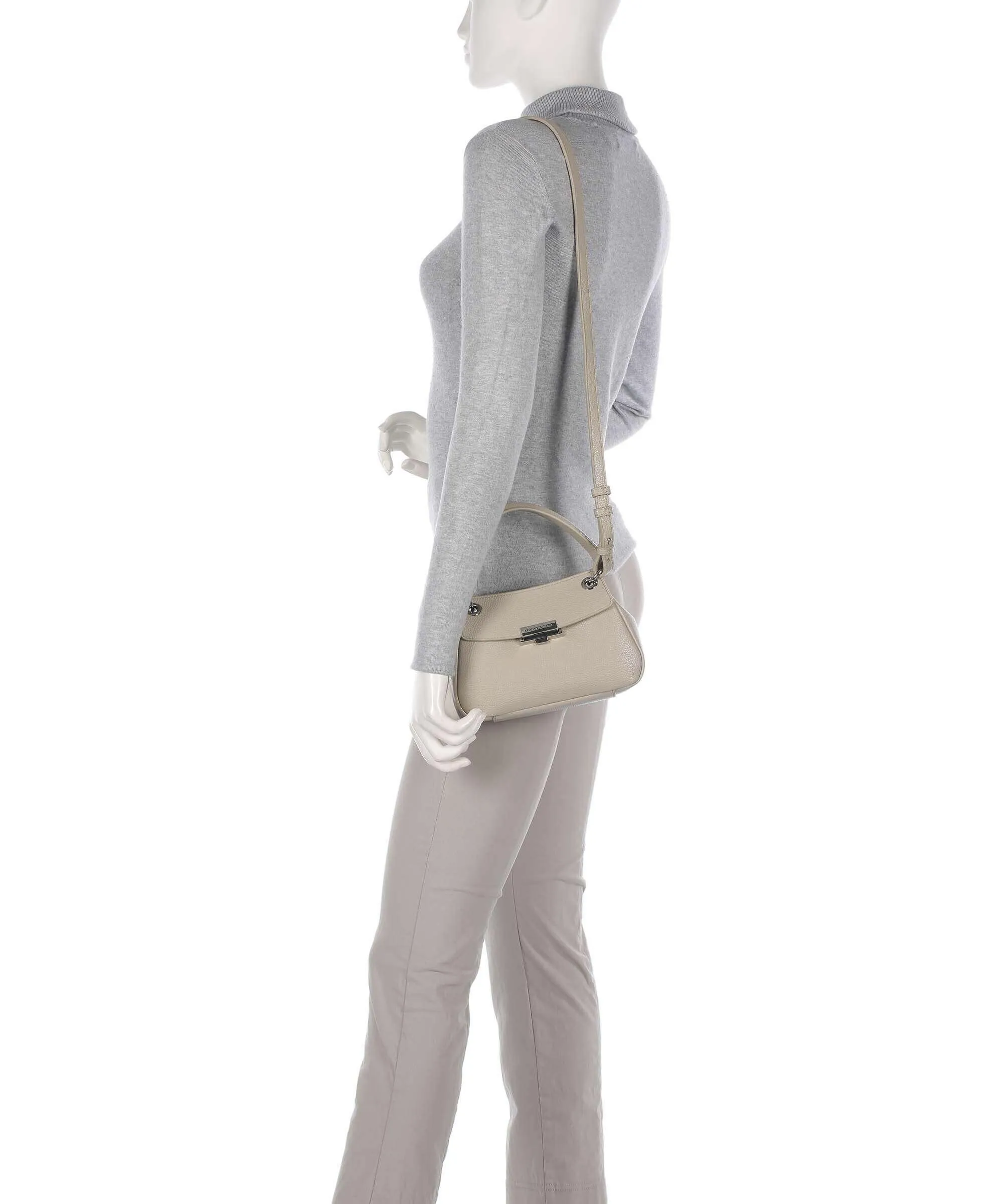  Armani Exchange Wave Borsa a mano pelle sintetica beige  