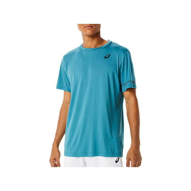 ASICS COURT M SS TEE PADEL MAGLIA TECNICA PADEL TENNIS TRAINING - MISTY PINE