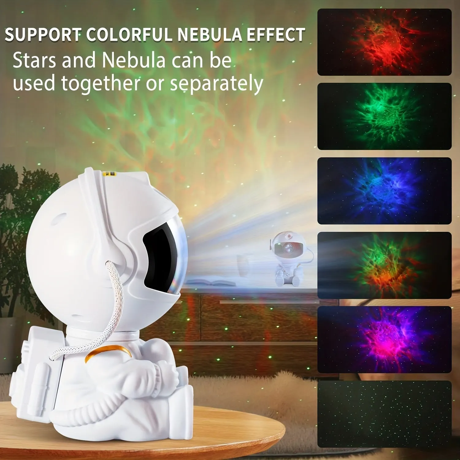 Astronauta Proiezione Stellare Luce Piena Di Stelle Luce Notturna Astronauta Laser BT Luce Nordica Luce Stellata Natale, Hallowe