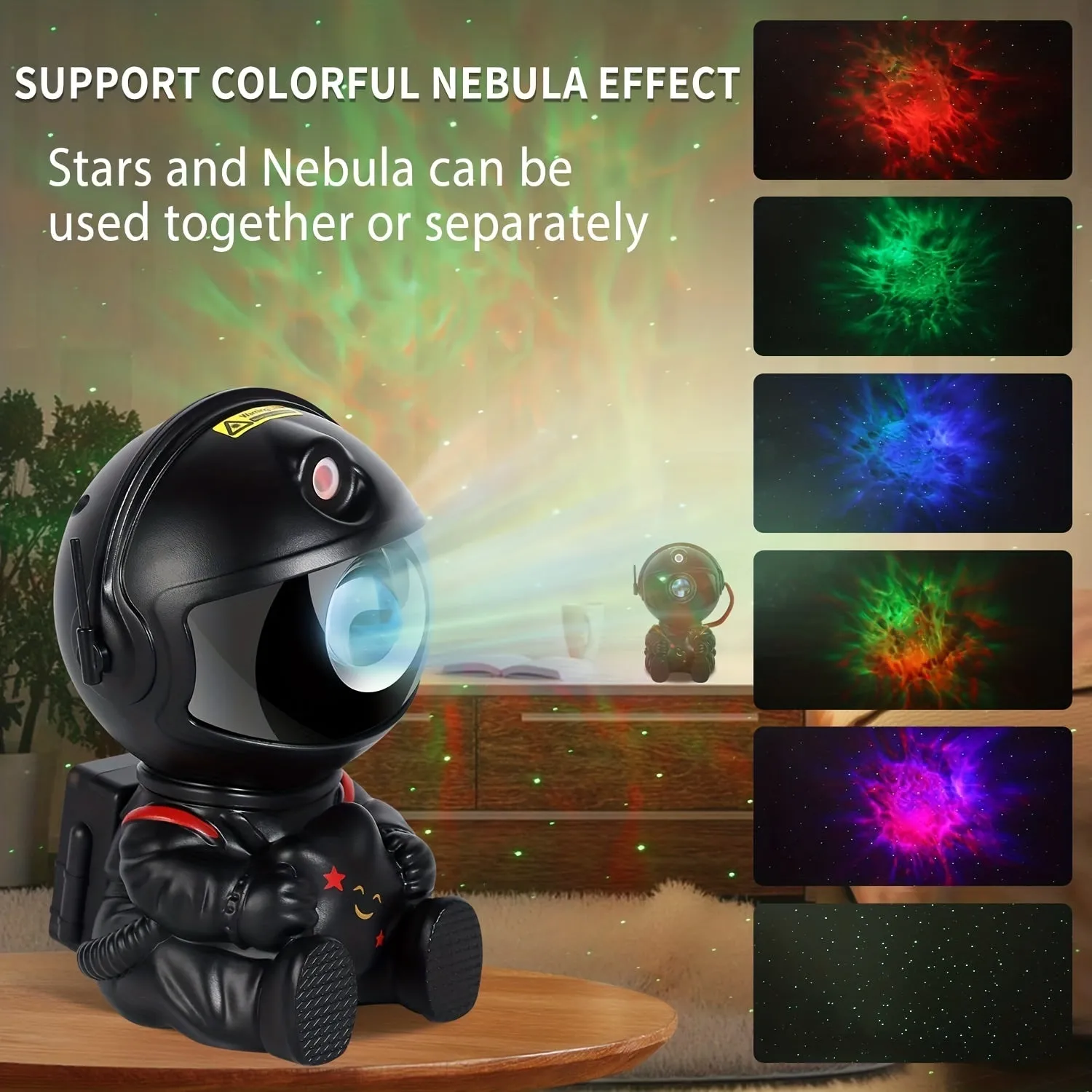 Astronauta Proiezione Stellare Luce Piena Di Stelle Luce Notturna Astronauta Laser BT Luce Nordica Luce Stellata Natale, Hallowe