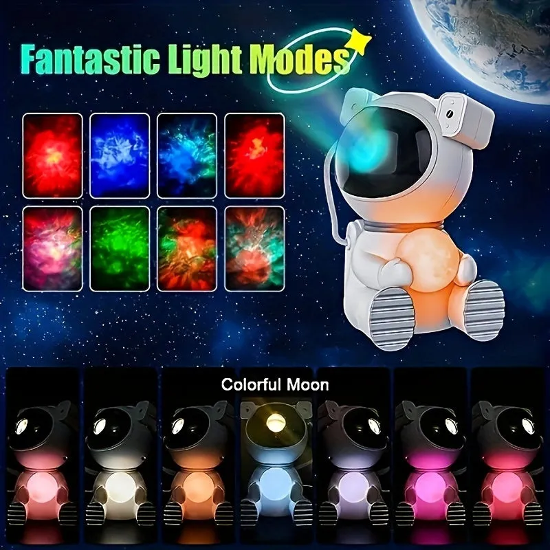 Astronauta Proiezione Stellare Luce Piena Di Stelle Luce Notturna Astronauta Laser BT Luce Nordica Luce Stellata Natale, Hallowe