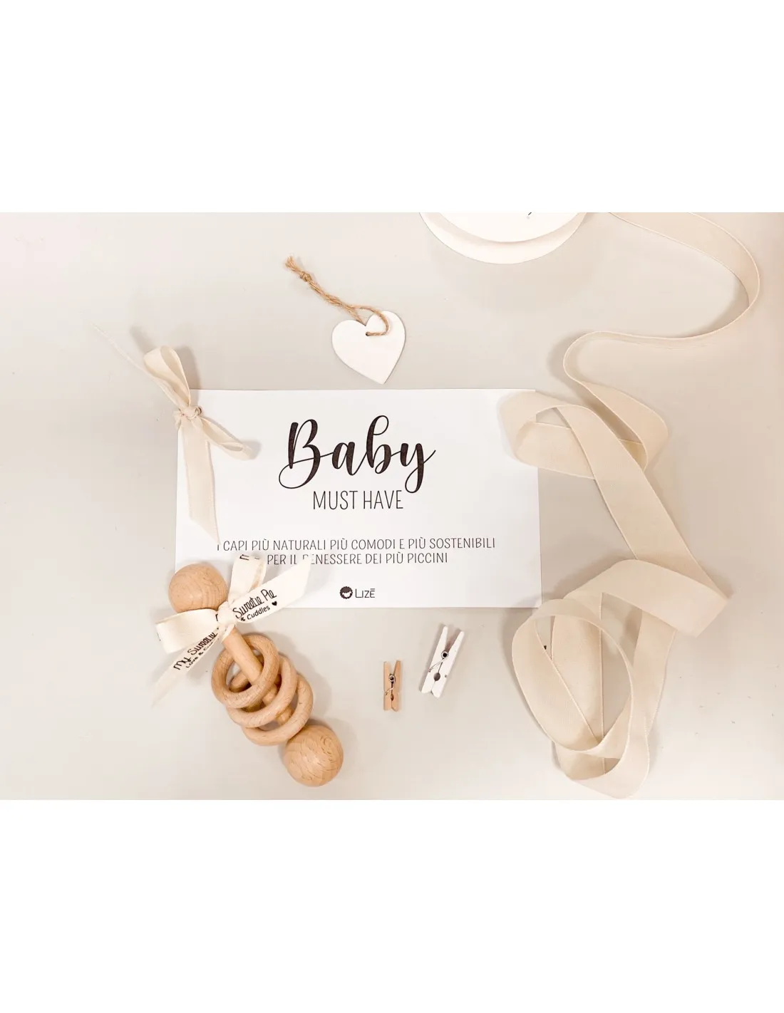 BABY GIFT BOX IN LEGNO CON SONAGLINO