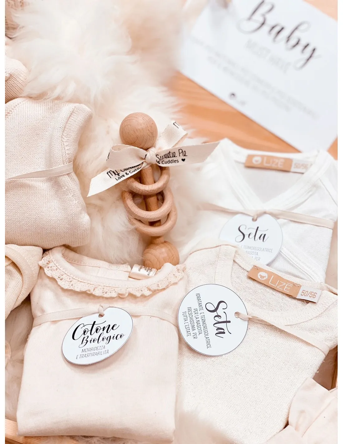 BABY GIFT BOX IN LEGNO CON SONAGLINO