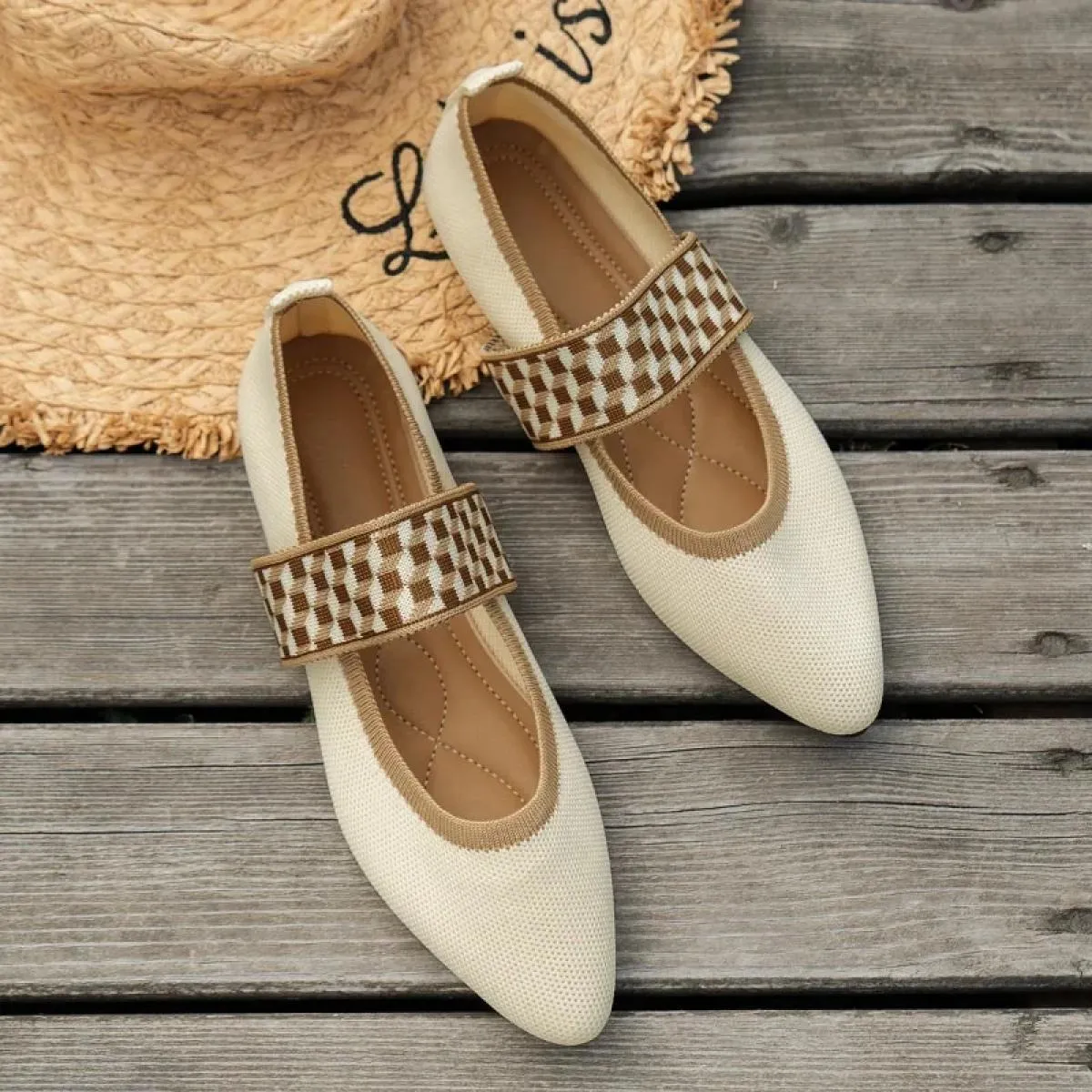 Ballerine da donna Scarpe casual Tacco basso Scarpe da ginnastica eleganti a piedi nudi da donna Socofy Comode scarpe a punta In