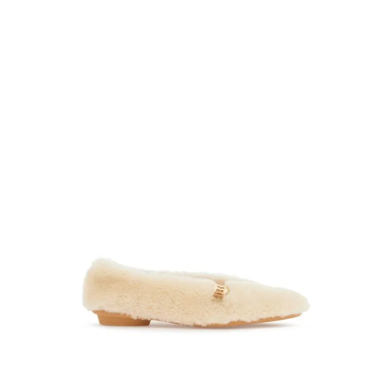 Ballerine in shearling