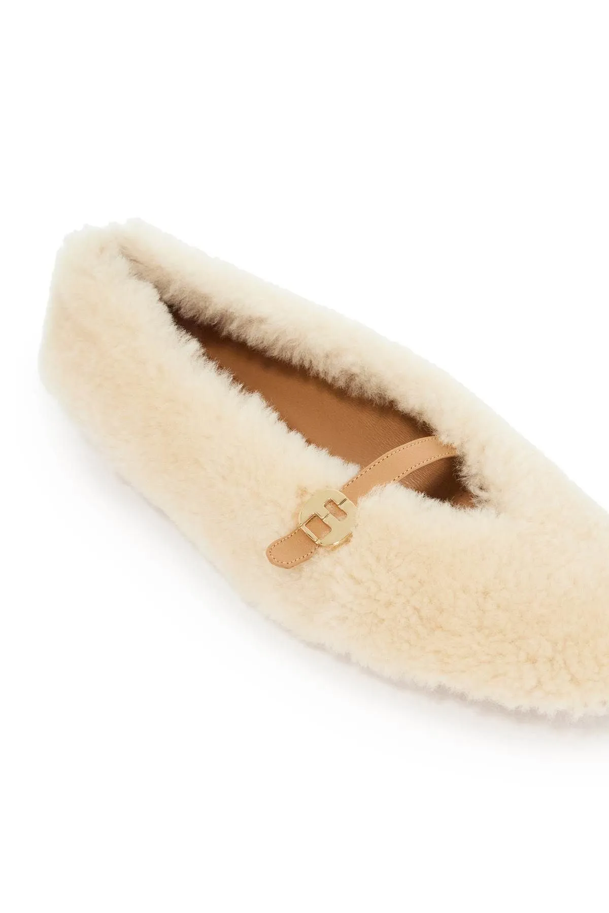 Ballerine in shearling