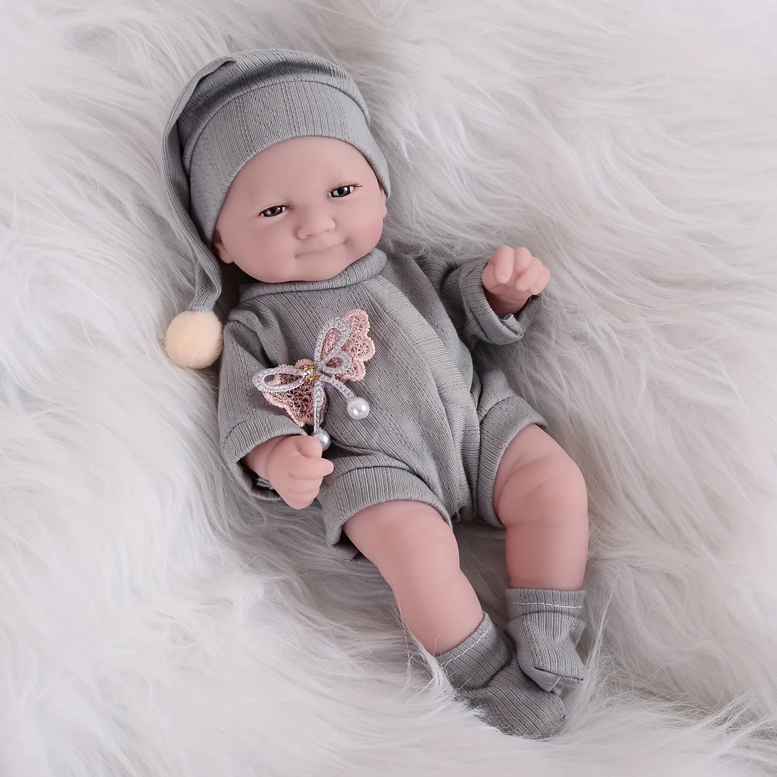 Bambole Reborn realistiche da 27,94 cm con cappello, calze e vestiti di Natale - Regalo perfetto per ragazze 3+! , Halloween/Gio