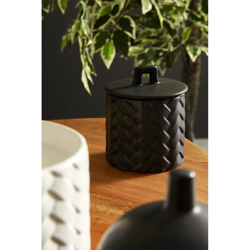 Bizzotto Candela c-coperchio Twine nero ø9,5