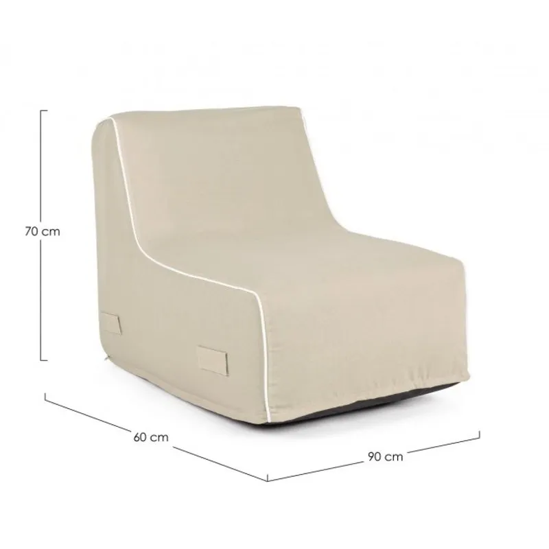 Bizzotto outdoor Chaise longue rihanna gonfiabile beige
