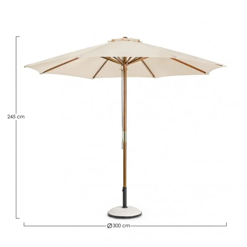 Bizzotto outdoor Ombrellone Syros 3m naturale