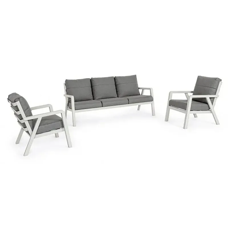 Bizzotto outdoor Set 3 salotto con cuscino Truman lunar