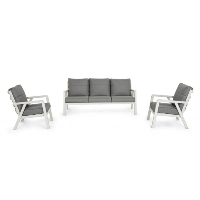 Bizzotto outdoor Set 3 salotto con cuscino Truman lunar