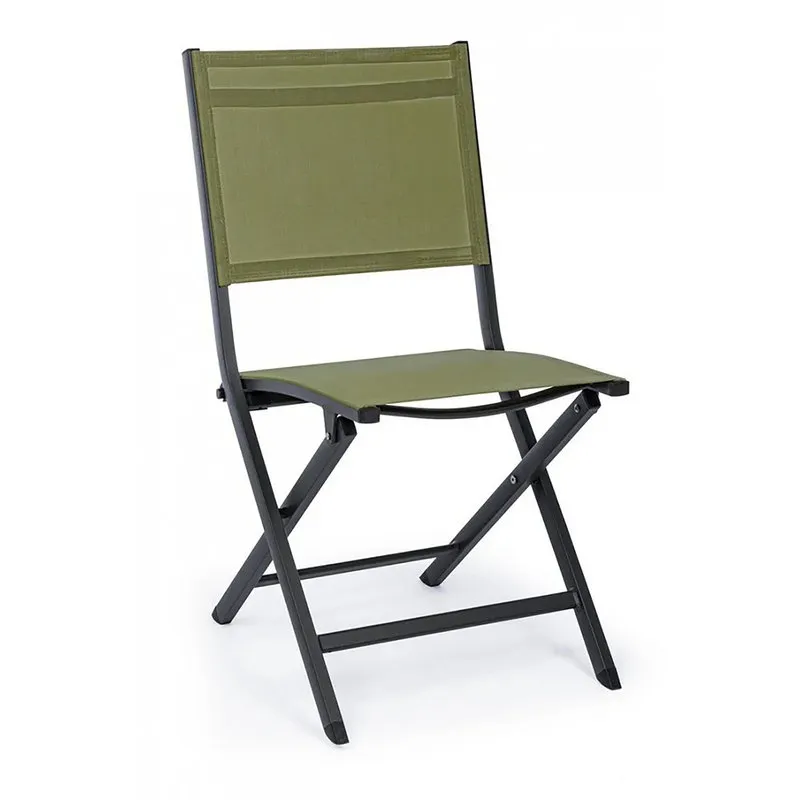 Bizzotto outdoor Set da 4 - Sedia pieghevole Elin antracite lh32 verde