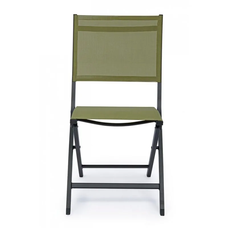 Bizzotto outdoor Set da 4 - Sedia pieghevole Elin antracite lh32 verde