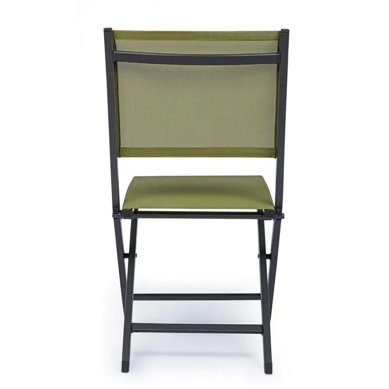 Bizzotto outdoor Set da 4 - Sedia pieghevole Elin antracite lh32 verde