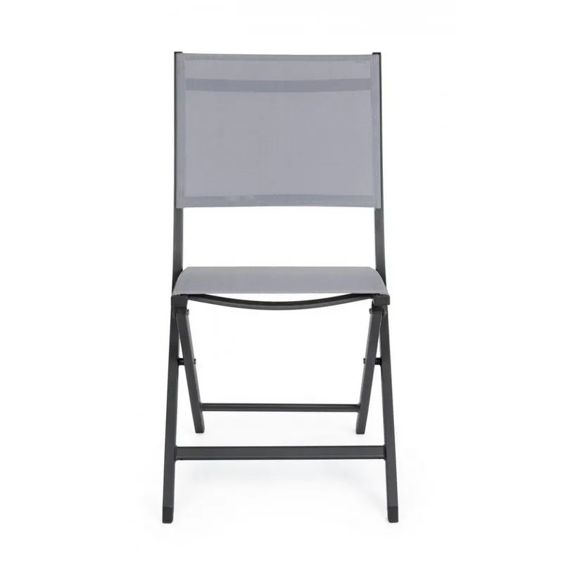 Bizzotto outdoor Set da 4 - Sedia pieghevole Elin antracite lh32