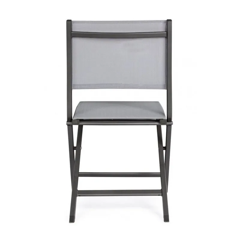 Bizzotto outdoor Set da 4 - Sedia pieghevole Elin antracite lh32