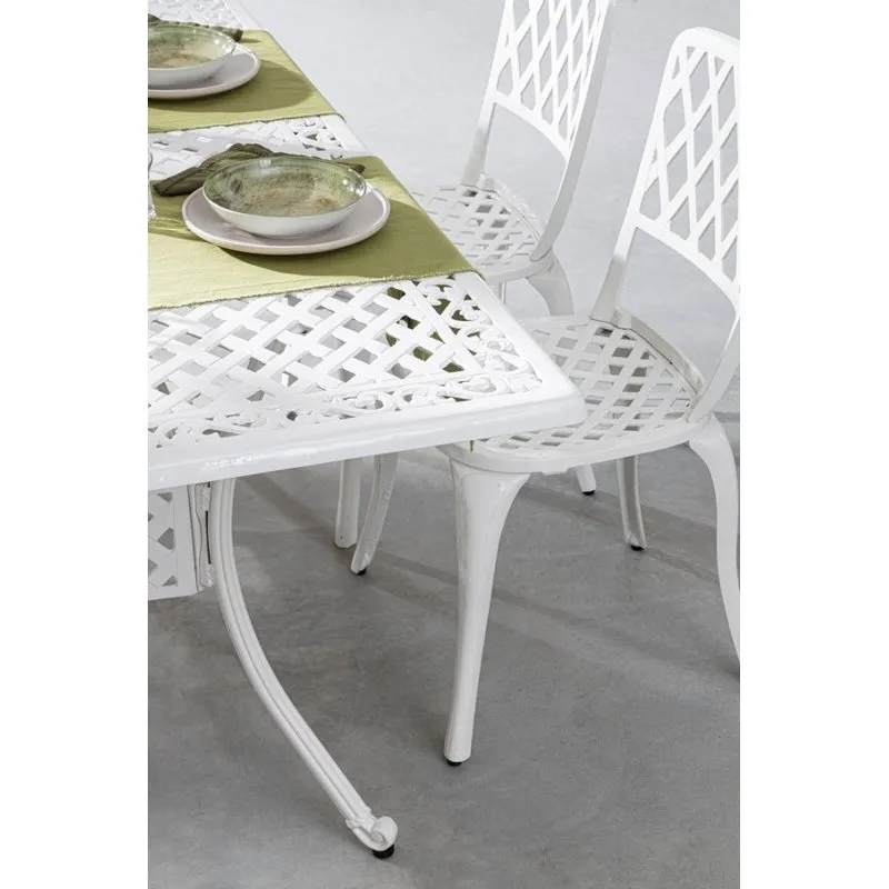 Bizzotto outdoor Tavolo Ivrea rettangolare 160x90 bianco