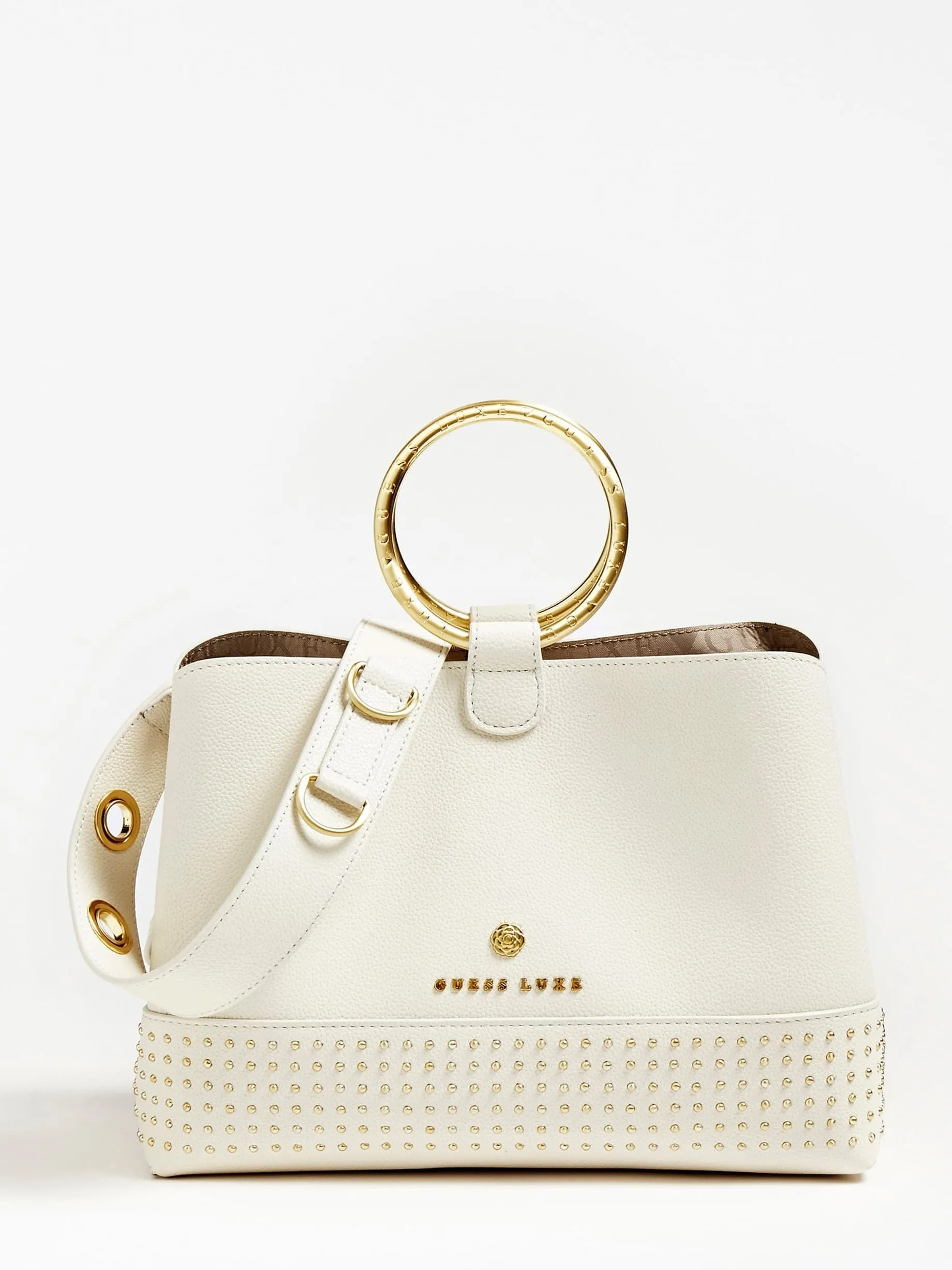 Borsa a mano bloom vera pelle applicazione borchie