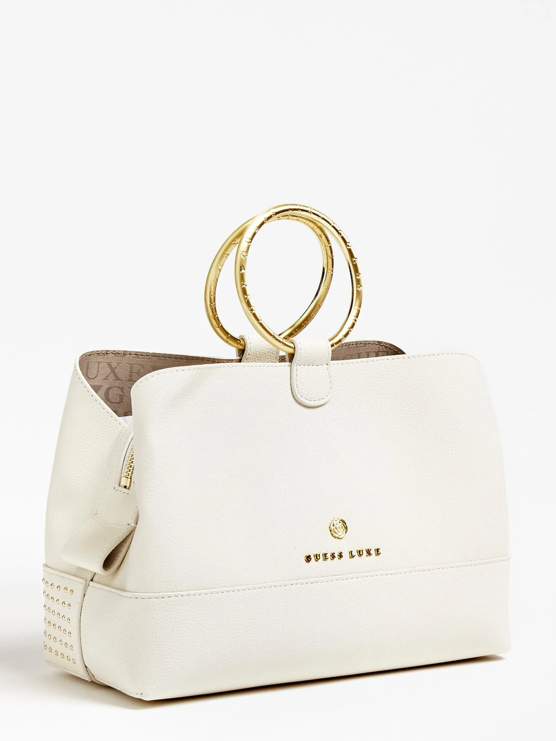 Borsa a mano bloom vera pelle applicazione borchie